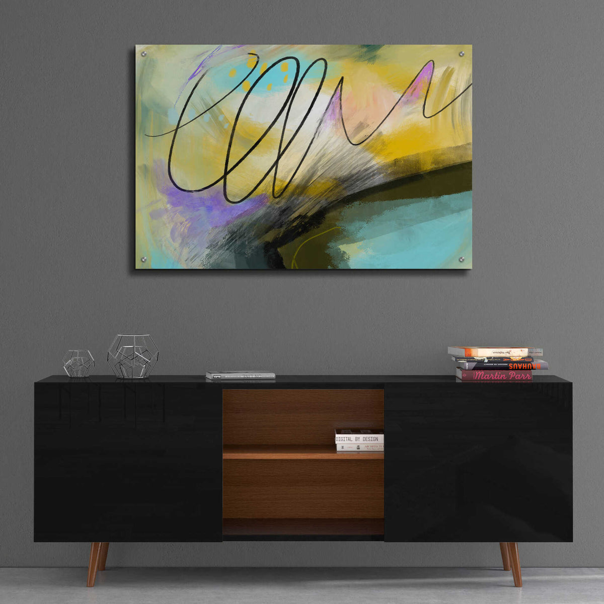 Epic Art 'Mumble' by Delores Naskrent, Acrylic Glass Wall Art,36x24