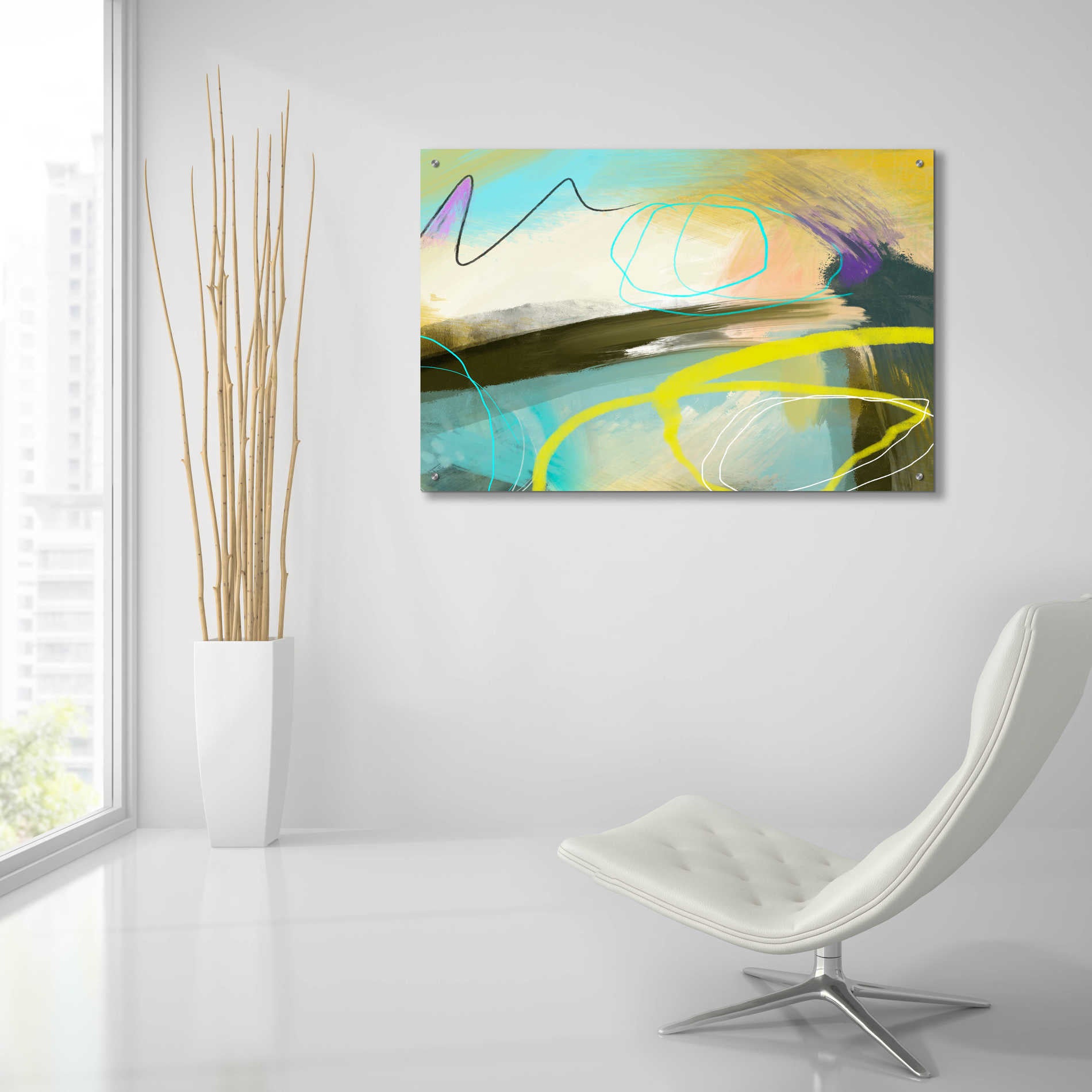 Epic Art 'Modulate' by Delores Naskrent Acrylic Glass Wall Art,36x24