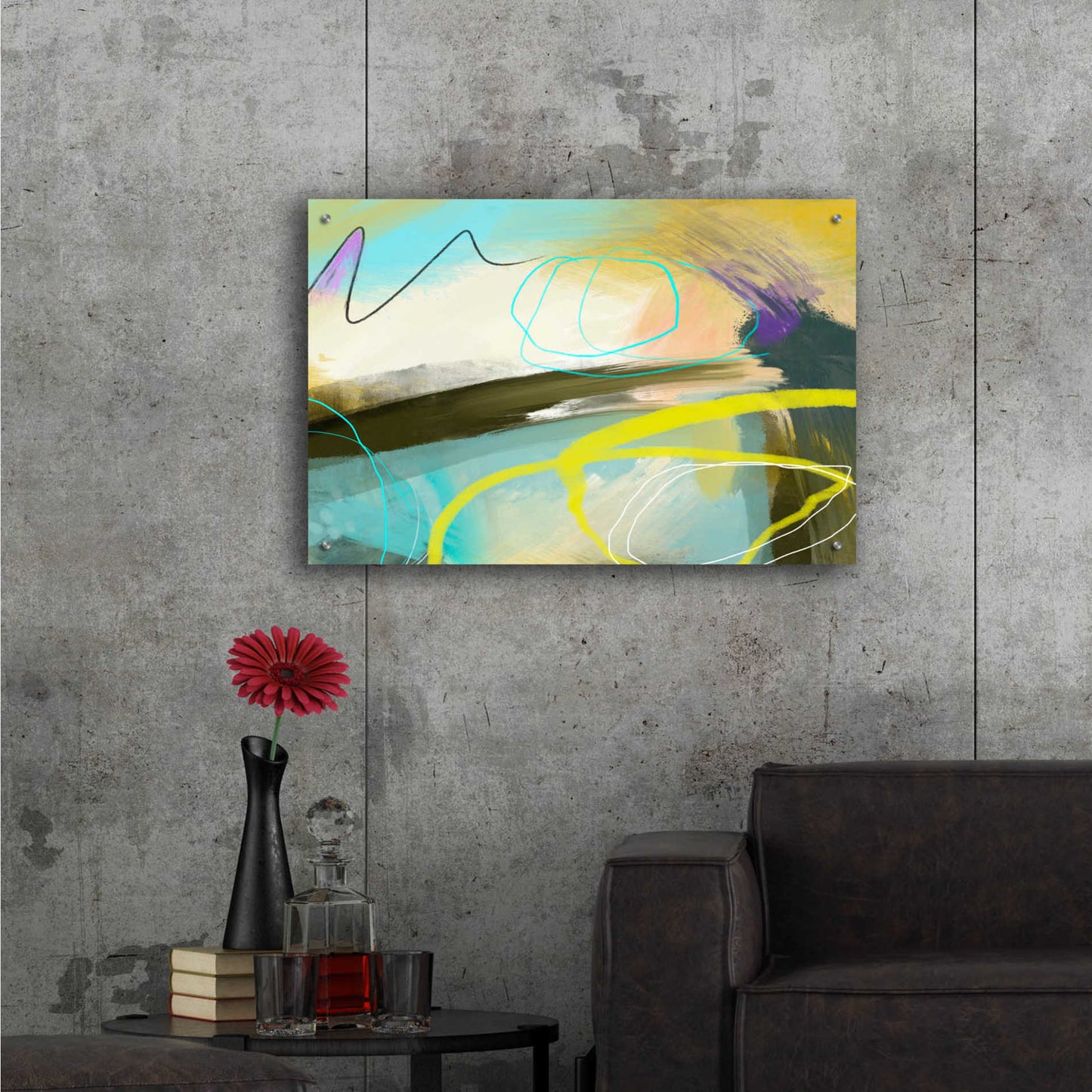 Epic Art 'Modulate' by Delores Naskrent Acrylic Glass Wall Art,36x24