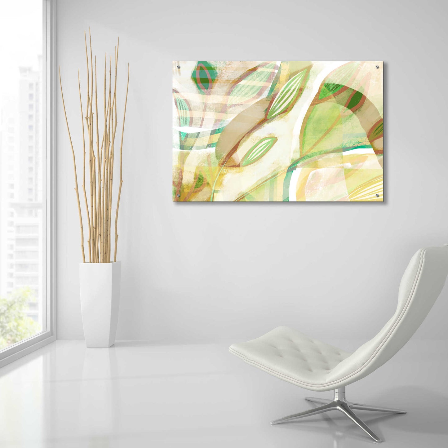 Epic Art 'Tangled Leaves' by Delores Naskrent Acrylic Glass Wall Art,36x24