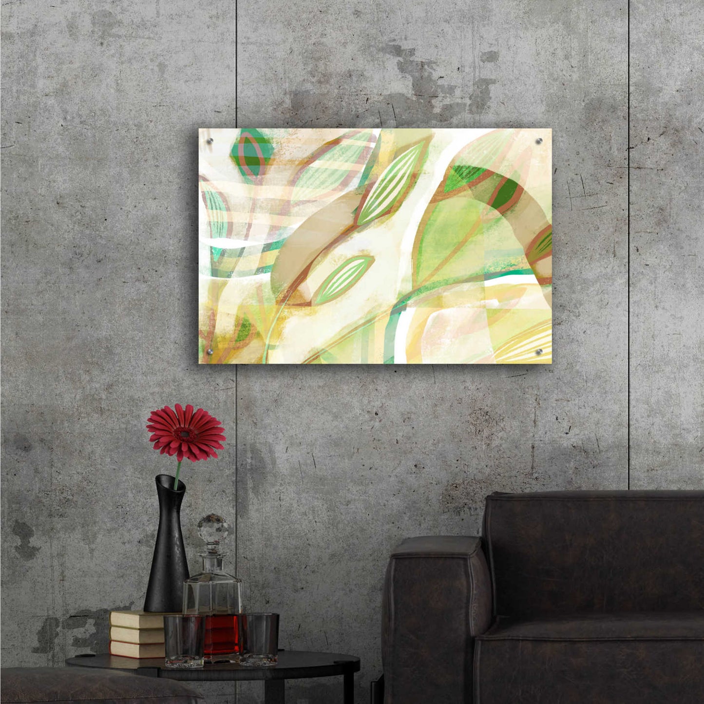 Epic Art 'Tangled Leaves' by Delores Naskrent Acrylic Glass Wall Art,36x24