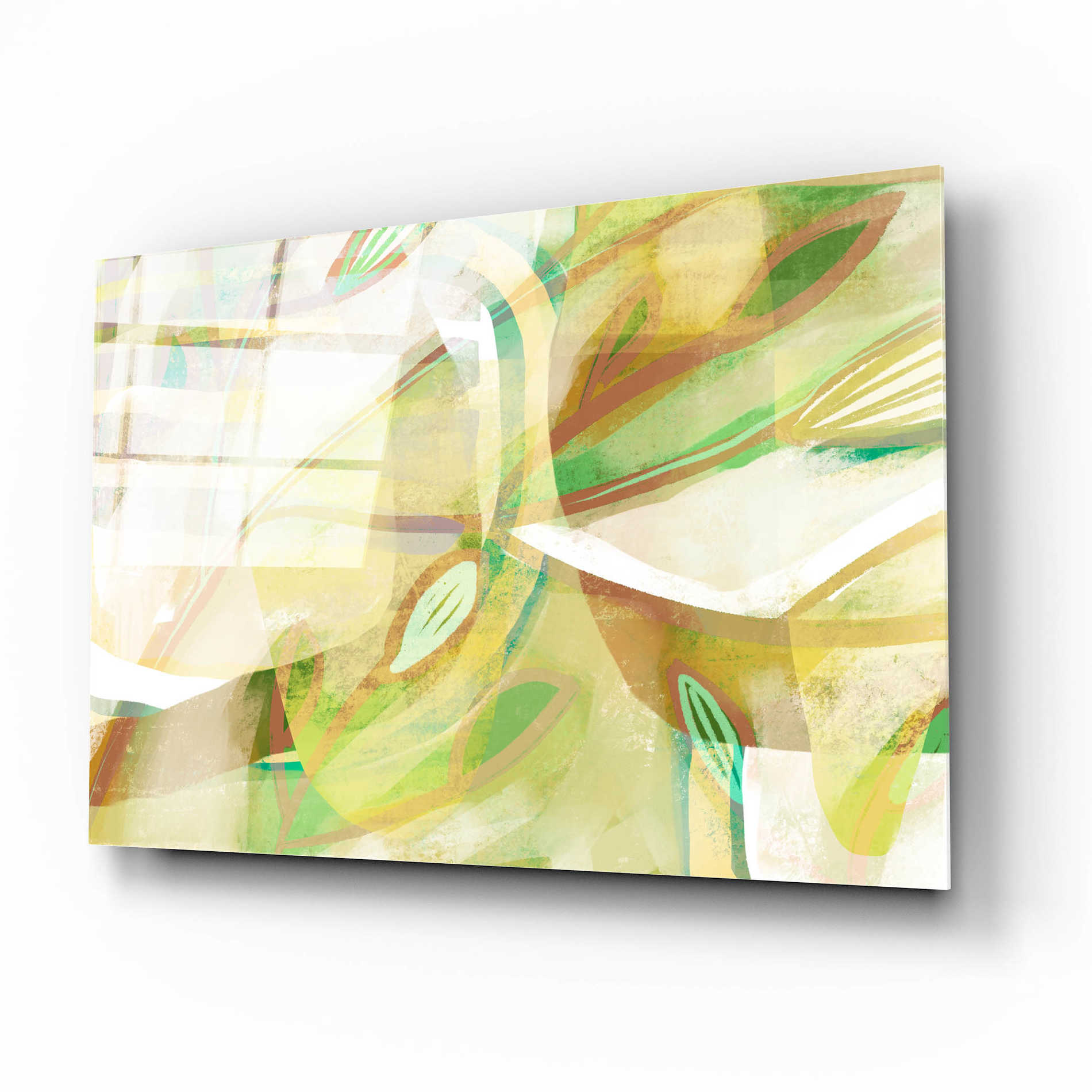 Epic Art 'Dusty Foliage' by Delores Naskrent Acrylic Glass Wall Art,16x12