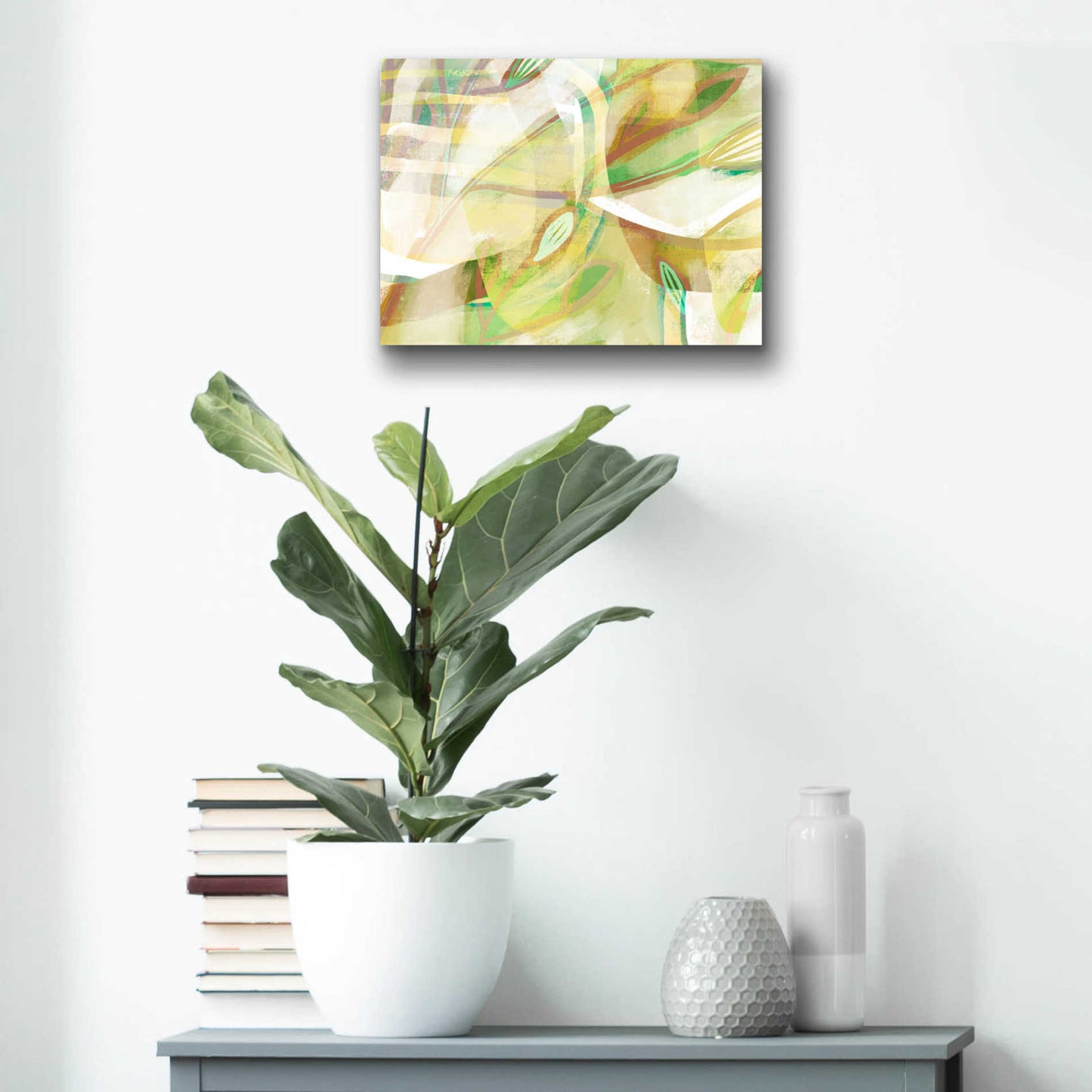 Epic Art 'Dusty Foliage' by Delores Naskrent Acrylic Glass Wall Art,16x12