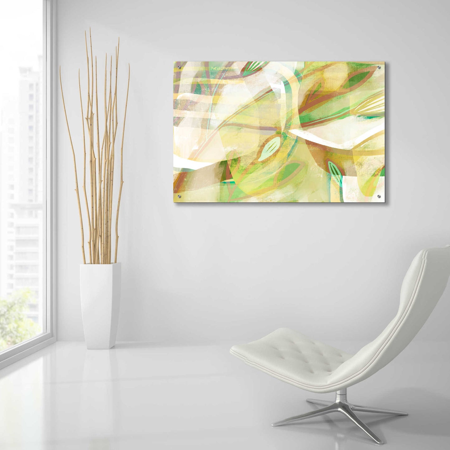 Epic Art 'Dusty Foliage' by Delores Naskrent Acrylic Glass Wall Art,36x24