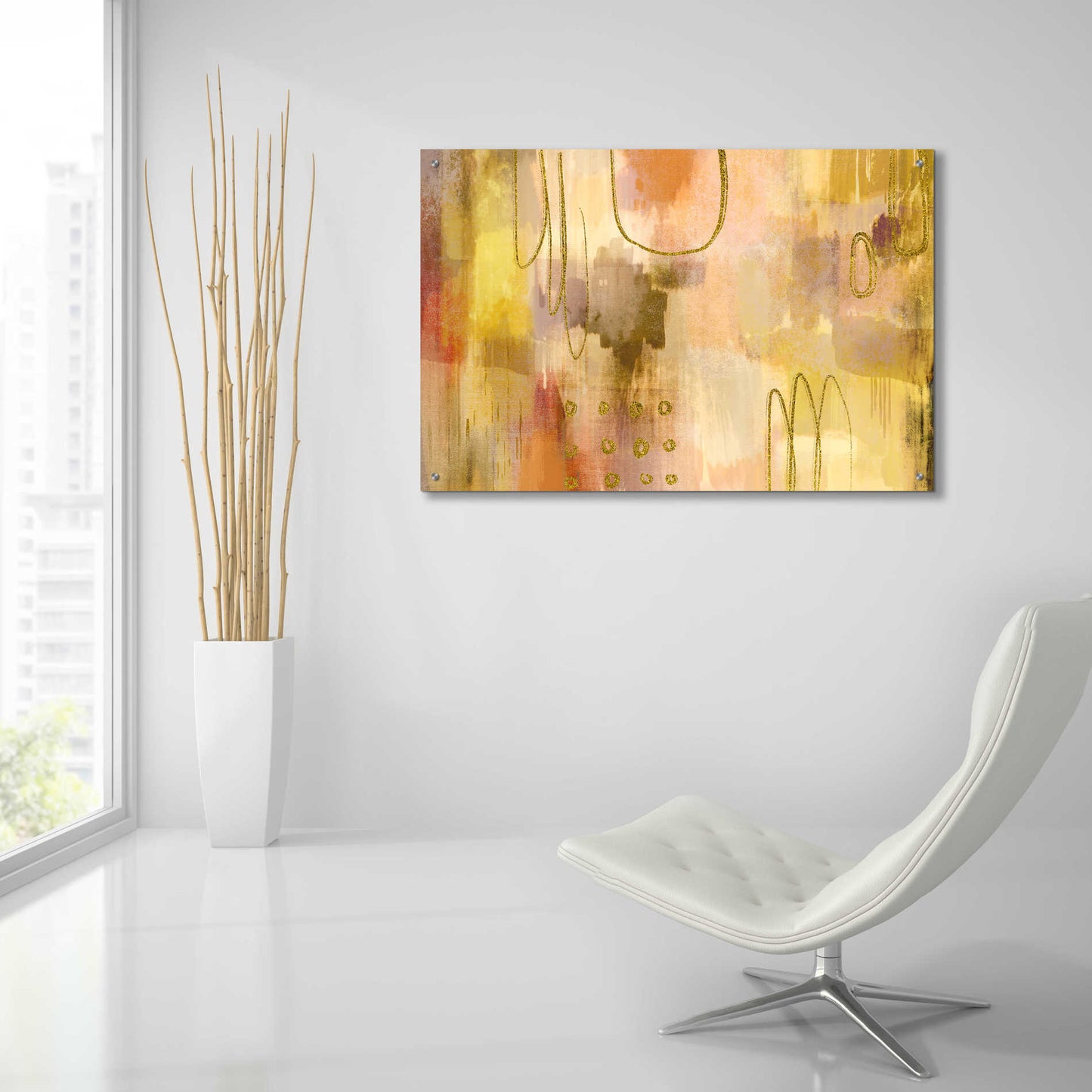 Epic Art 'Soft Burning' by Delores Naskrent Acrylic Glass Wall Art,36x24