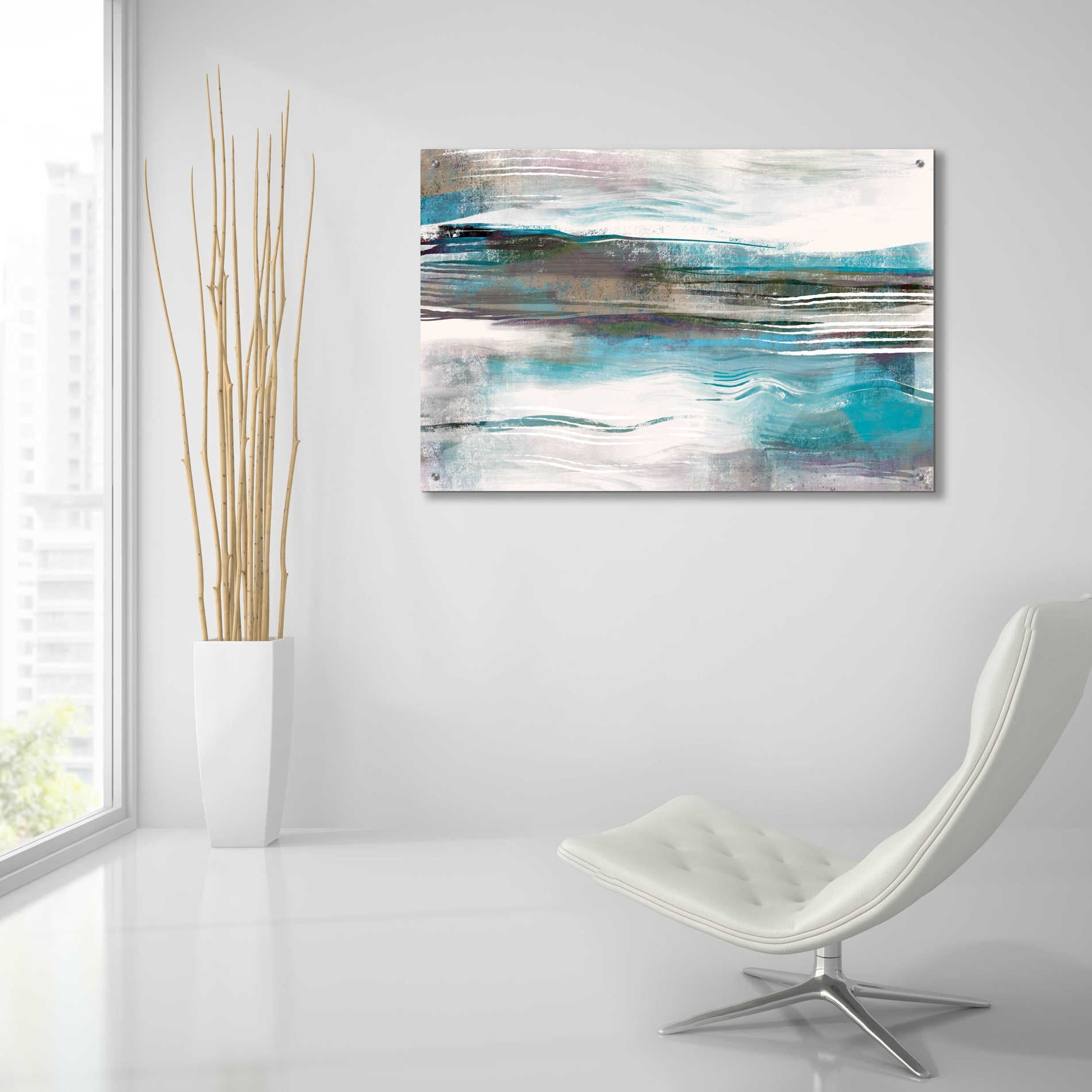 Epic Art 'Whispering Tide' by Delores Naskrent Acrylic Glass Wall Art,36x24