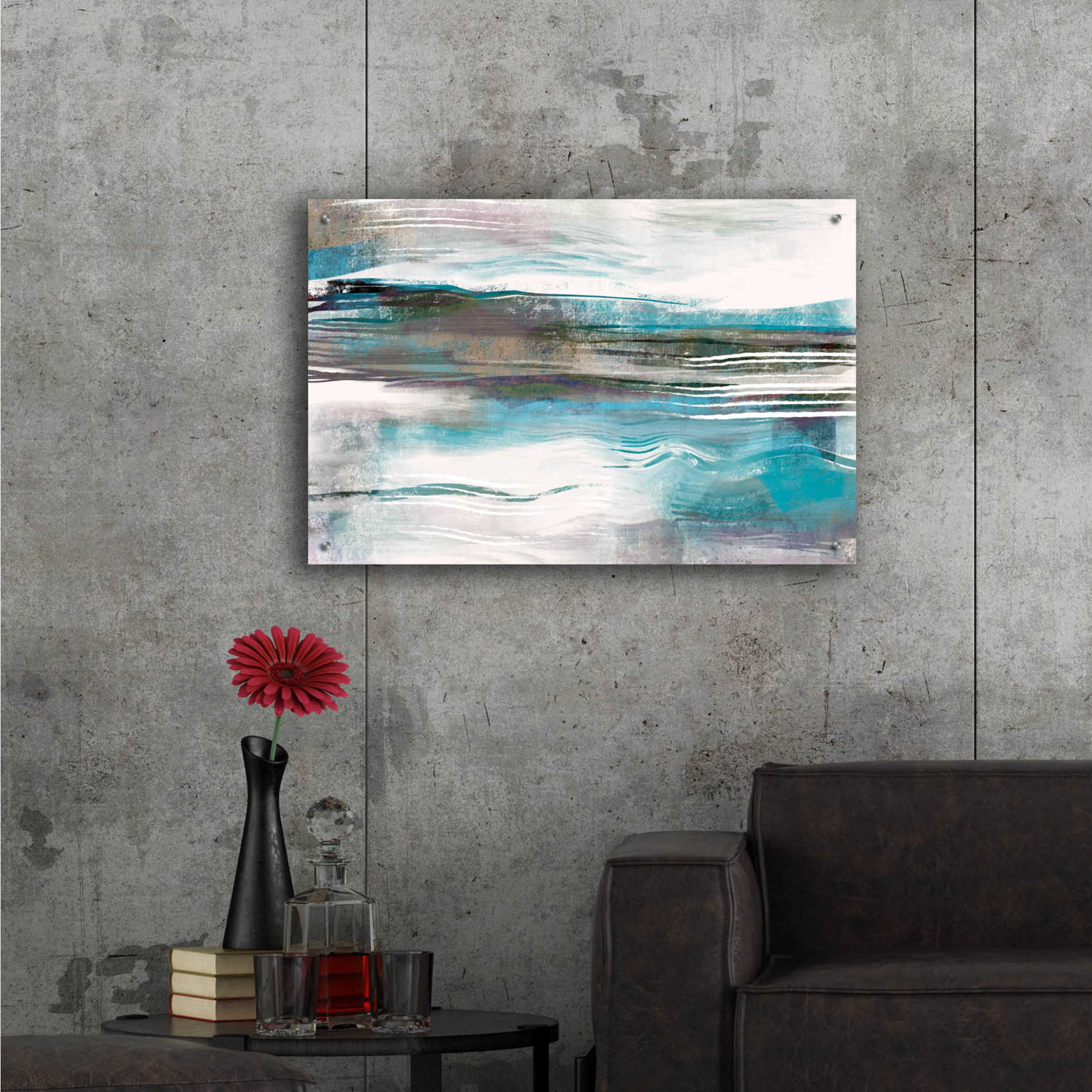 Epic Art 'Whispering Tide' by Delores Naskrent Acrylic Glass Wall Art,36x24