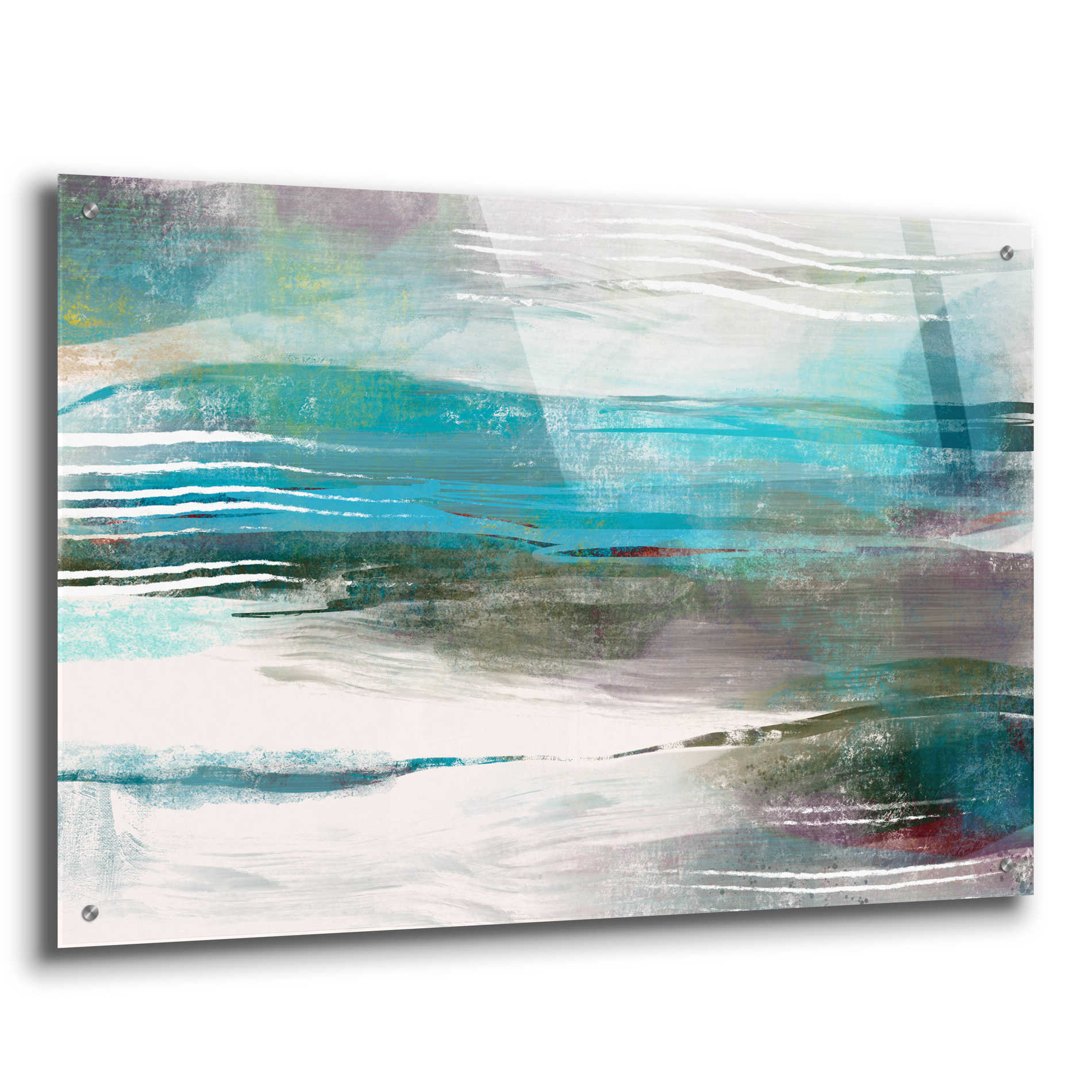 Epic Art 'Water Flow' by Delores Naskrent Acrylic Glass Wall Art,36x24