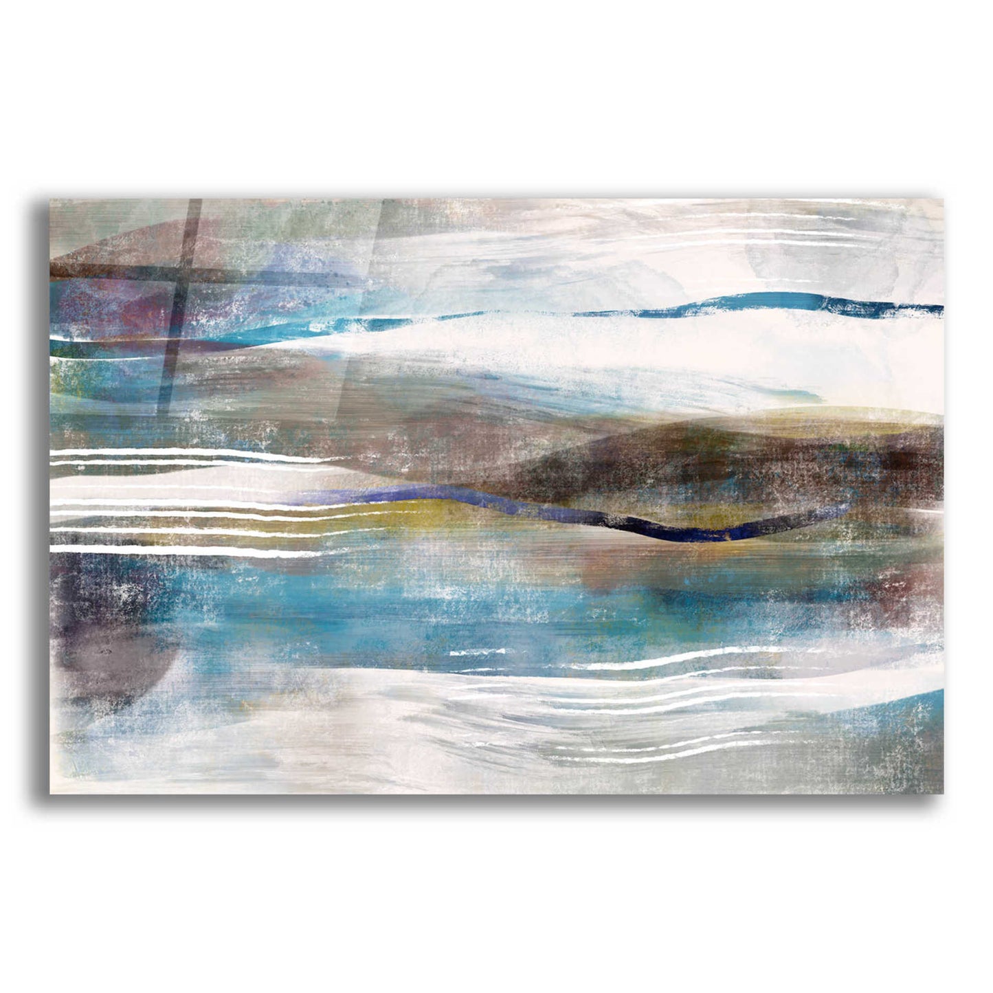 Epic Art 'Sea And Sand' by Delores Naskrent Acrylic Glass Wall Art,16x12