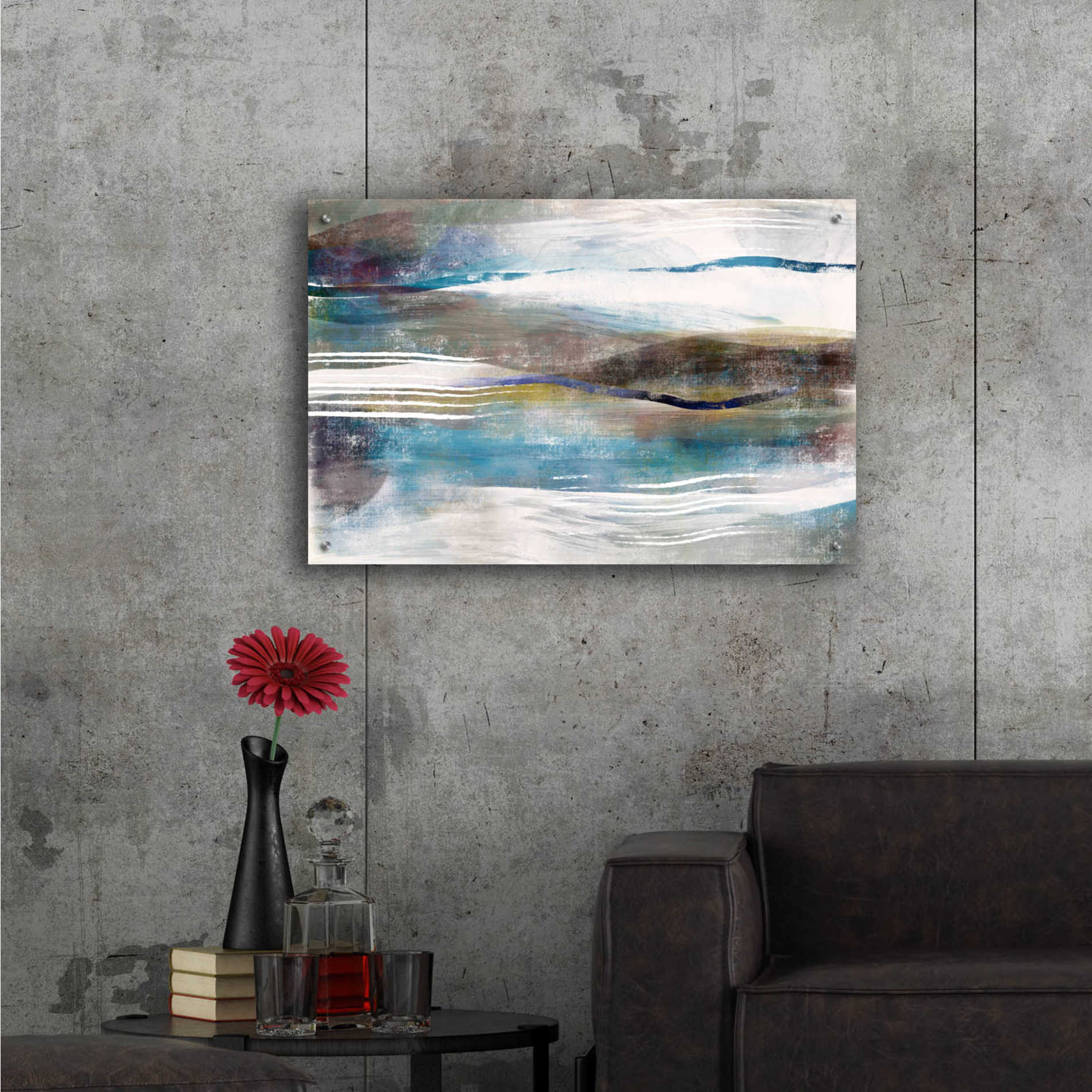 Epic Art 'Sea And Sand' by Delores Naskrent Acrylic Glass Wall Art,36x24