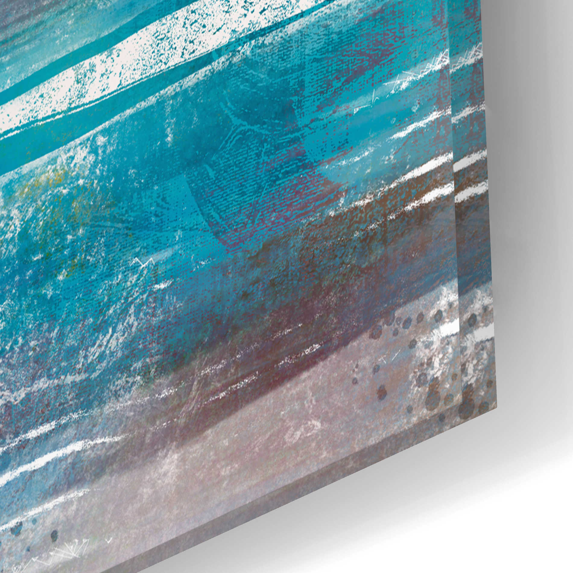 Epic Art 'Lapping Waves' by Delores Naskrent Acrylic Glass Wall Art,24x16