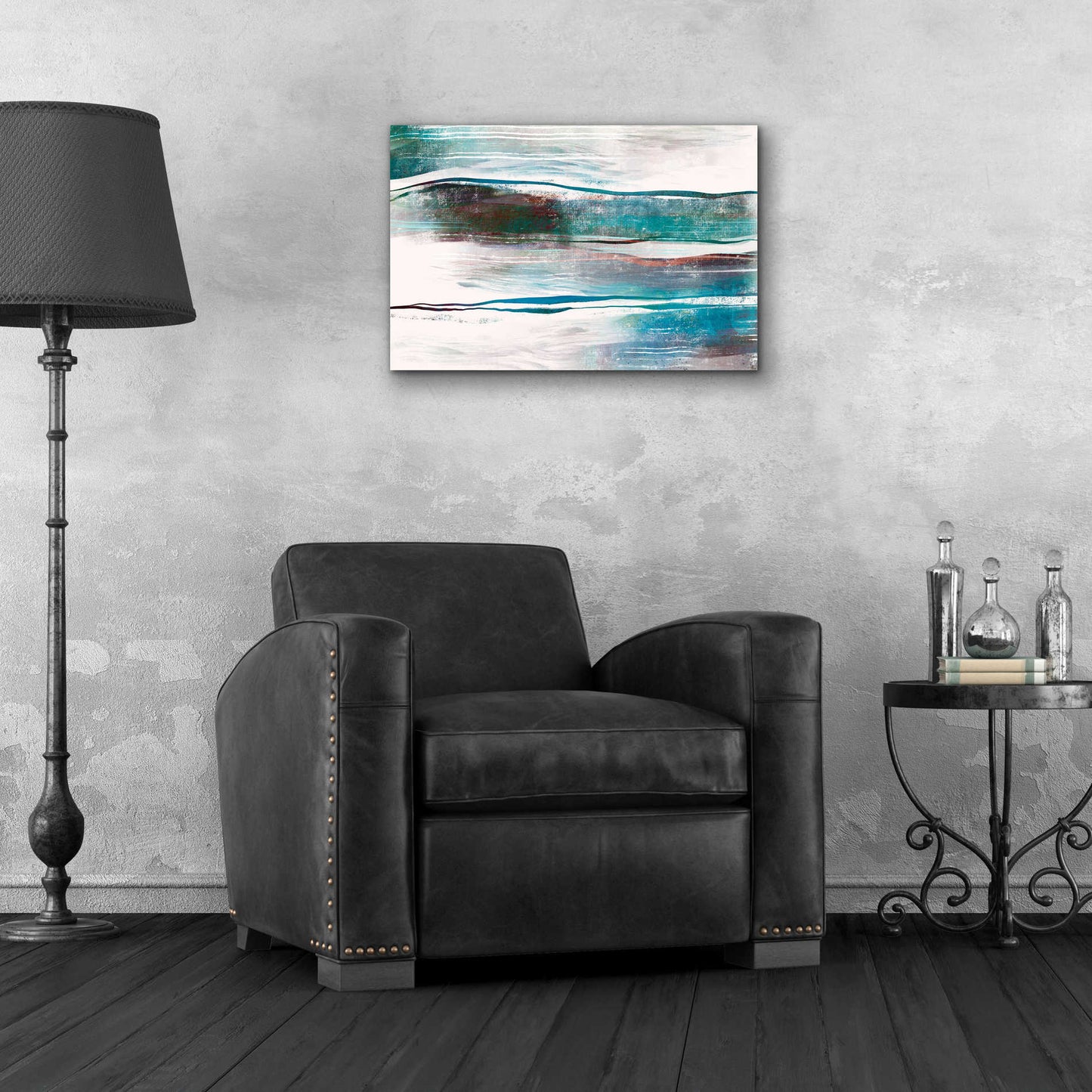 Epic Art 'Lapping Waves' by Delores Naskrent Acrylic Glass Wall Art,24x16