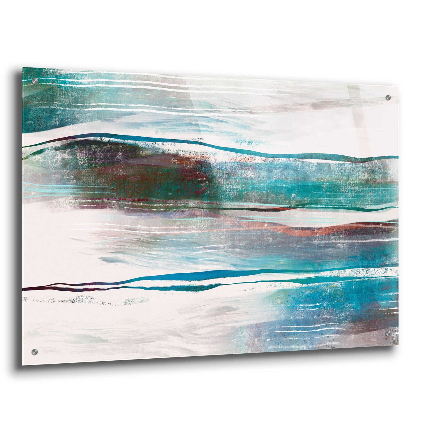 Epic Art 'Lapping Waves' by Delores Naskrent Acrylic Glass Wall Art,36x24