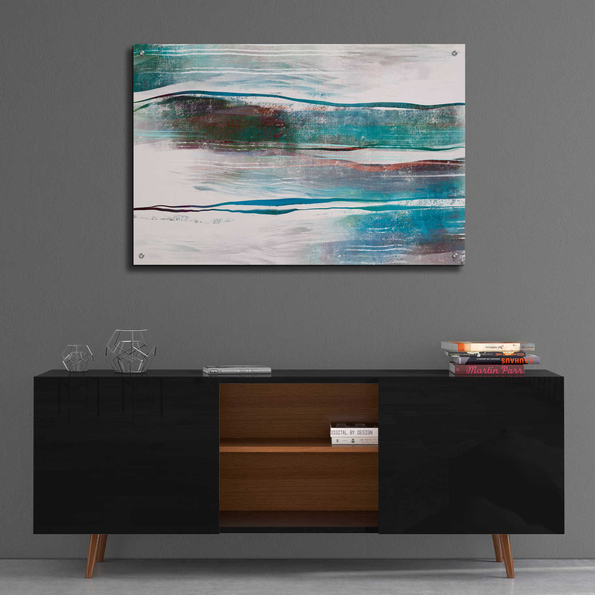 Epic Art 'Lapping Waves' by Delores Naskrent Acrylic Glass Wall Art,36x24