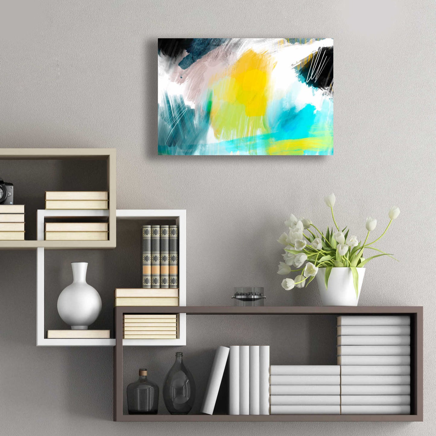 Epic Art 'Glowing Sky' by Delores Naskrent Acrylic Glass Wall Art,24x16