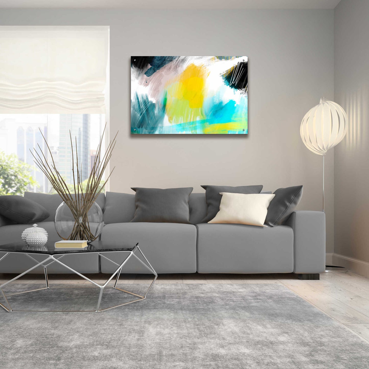 Epic Art 'Glowing Sky' by Delores Naskrent Acrylic Glass Wall Art,36x24