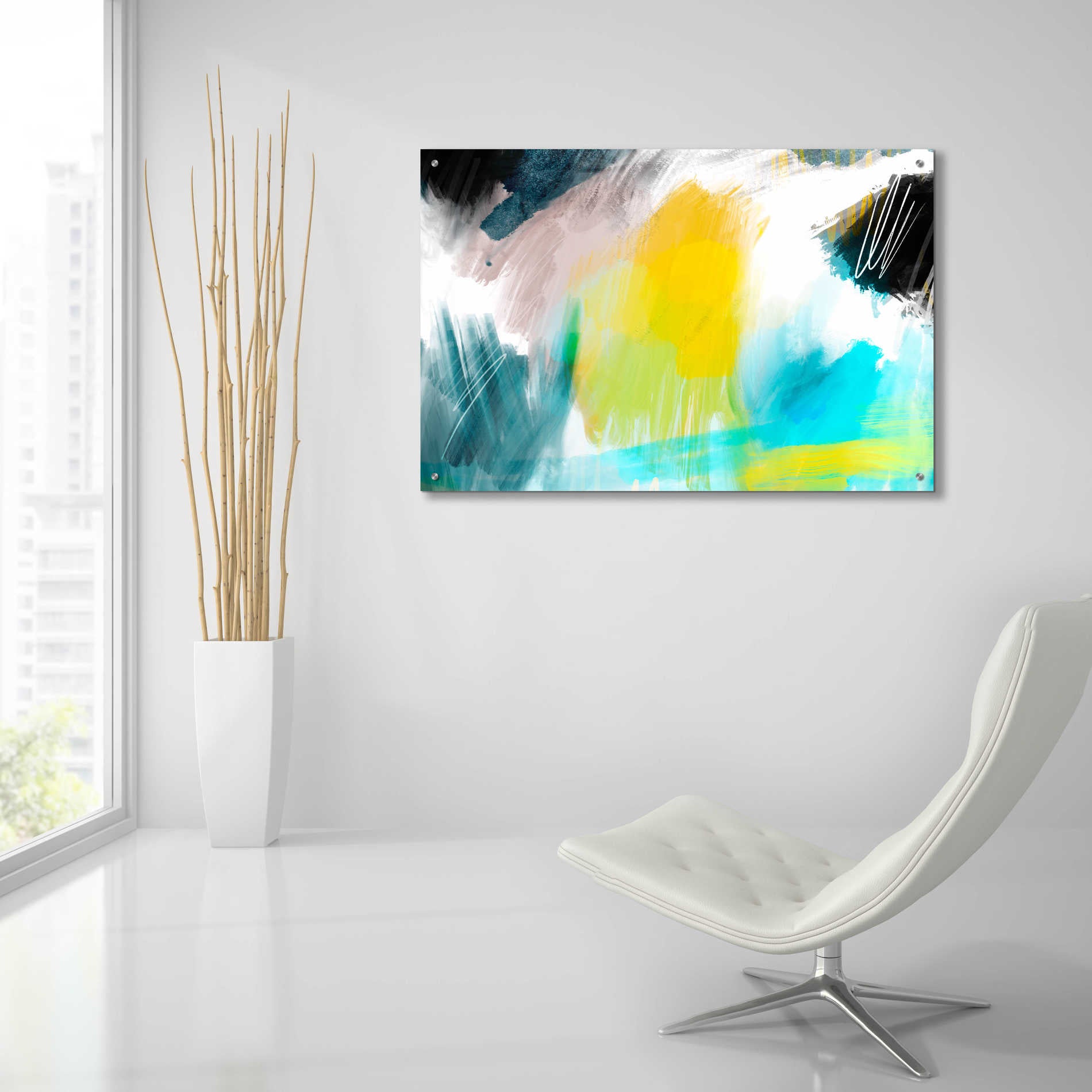 Epic Art 'Glowing Sky' by Delores Naskrent Acrylic Glass Wall Art,36x24