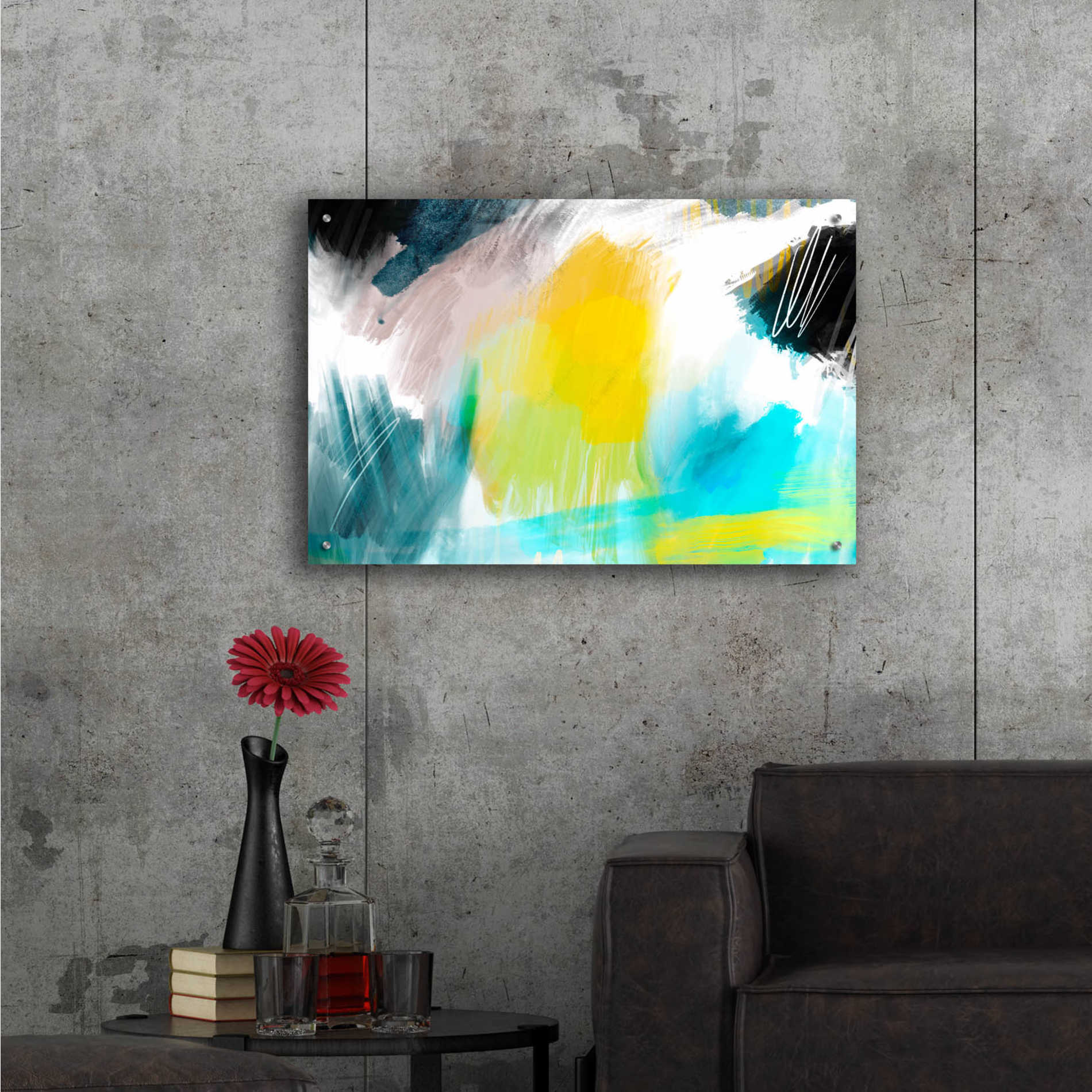 Epic Art 'Glowing Sky' by Delores Naskrent Acrylic Glass Wall Art,36x24