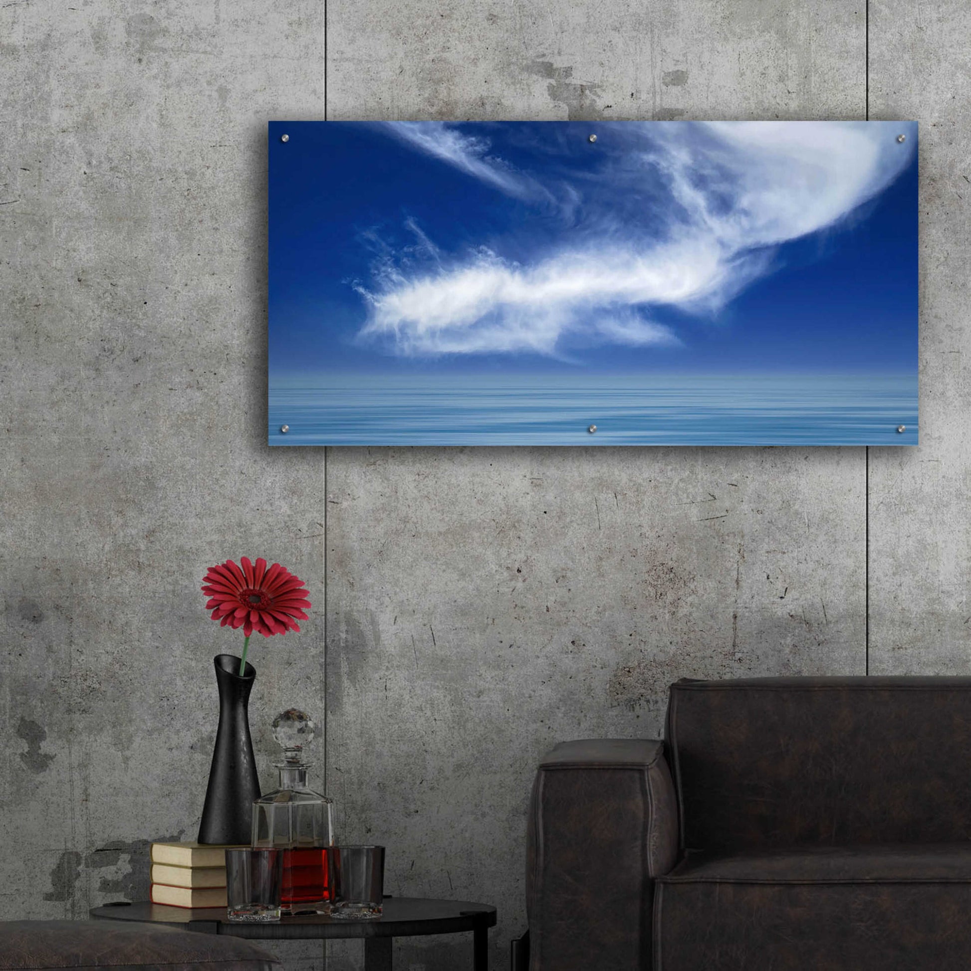 Epic Art  'Calm Seas'  by Don Schwartz, Acrylic Glass Wall Art,48x24