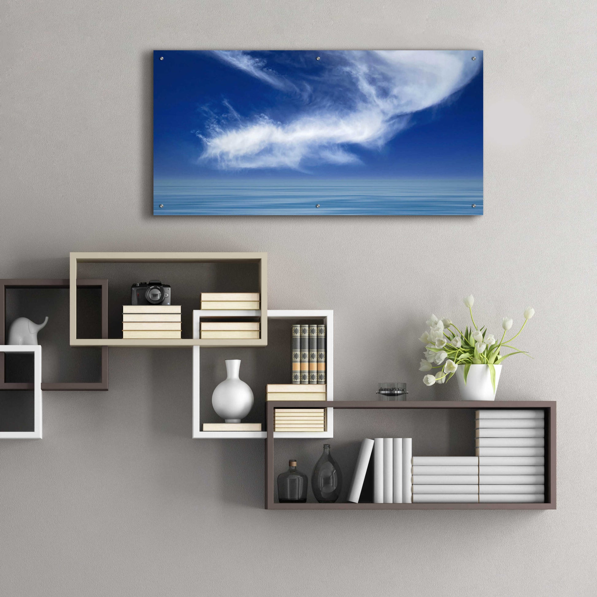 Epic Art  'Calm Seas'  by Don Schwartz, Acrylic Glass Wall Art,48x24