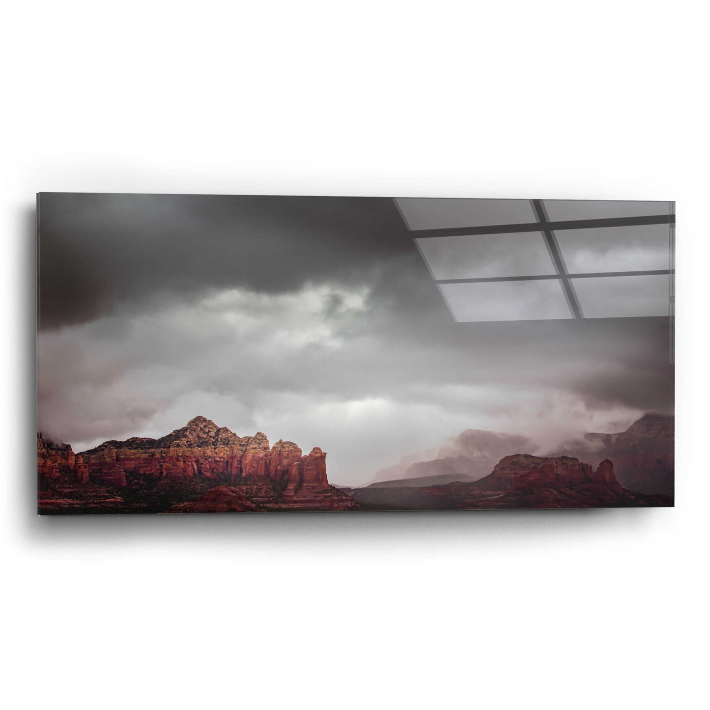 Epic Art  'Sedona Storm'  by Don Schwartz, Acrylic Glass Wall Art,24x12