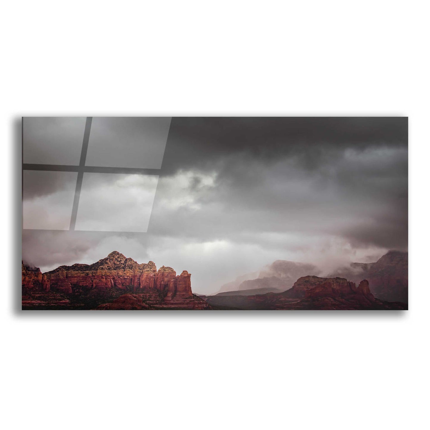 Epic Art  'Sedona Storm'  by Don Schwartz, Acrylic Glass Wall Art,24x12