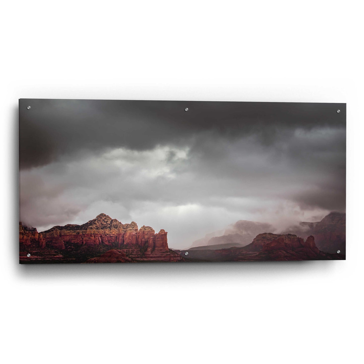 Epic Art  'Sedona Storm'  by Don Schwartz, Acrylic Glass Wall Art,48x24