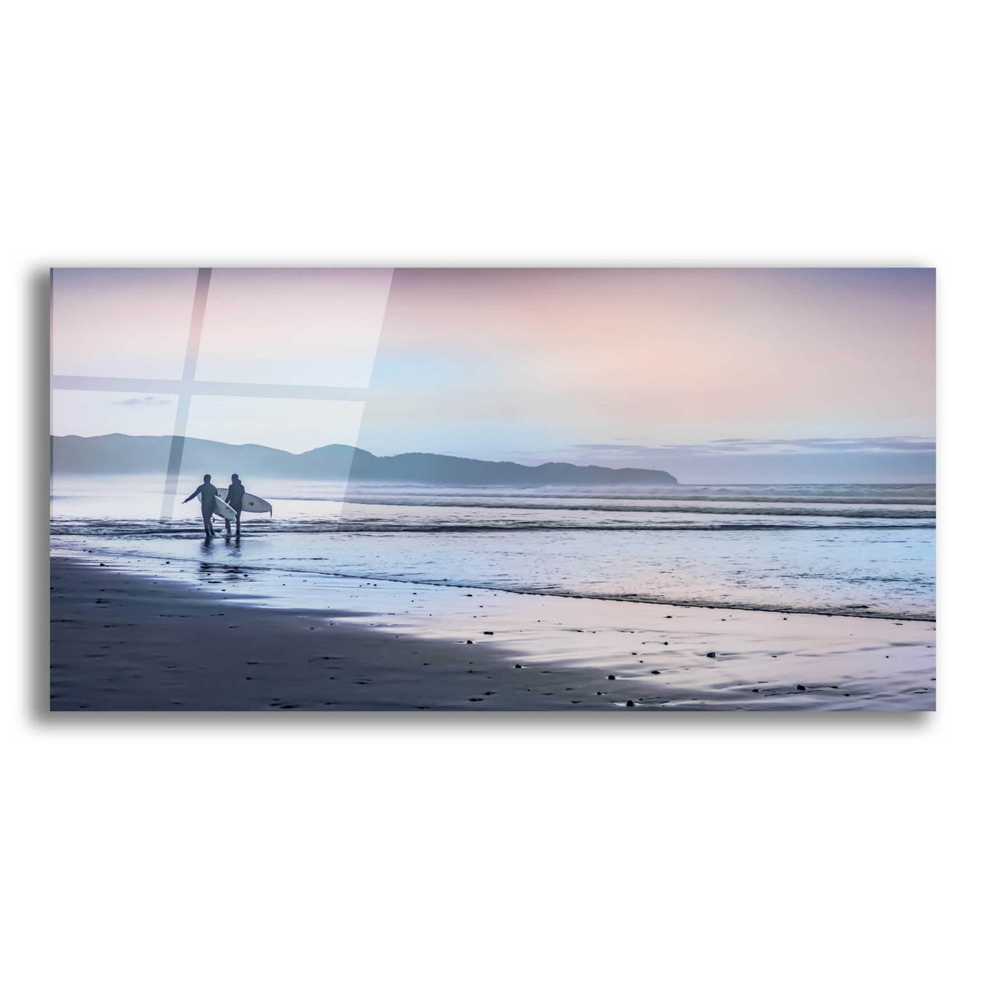 Epic Art  'Two Surfers'  by Don Schwartz, Acrylic Glass Wall Art,24x12