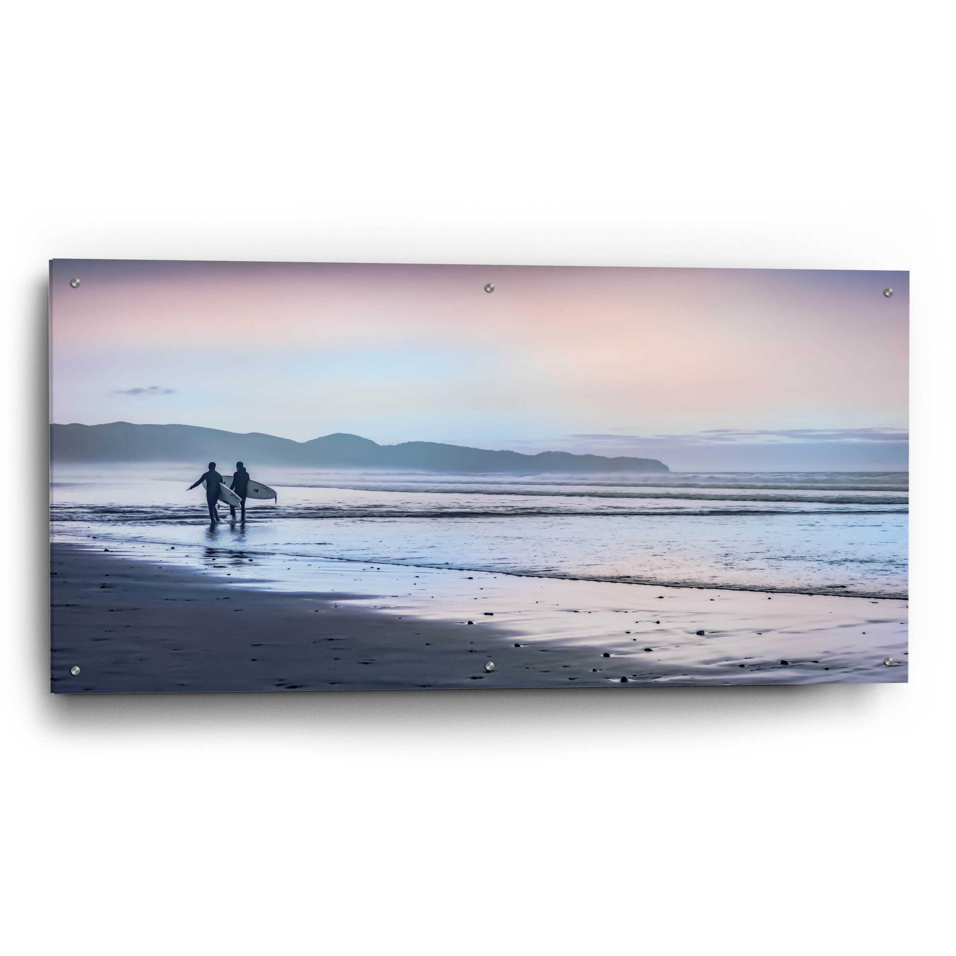 Epic Art  'Two Surfers'  by Don Schwartz, Acrylic Glass Wall Art,48x24