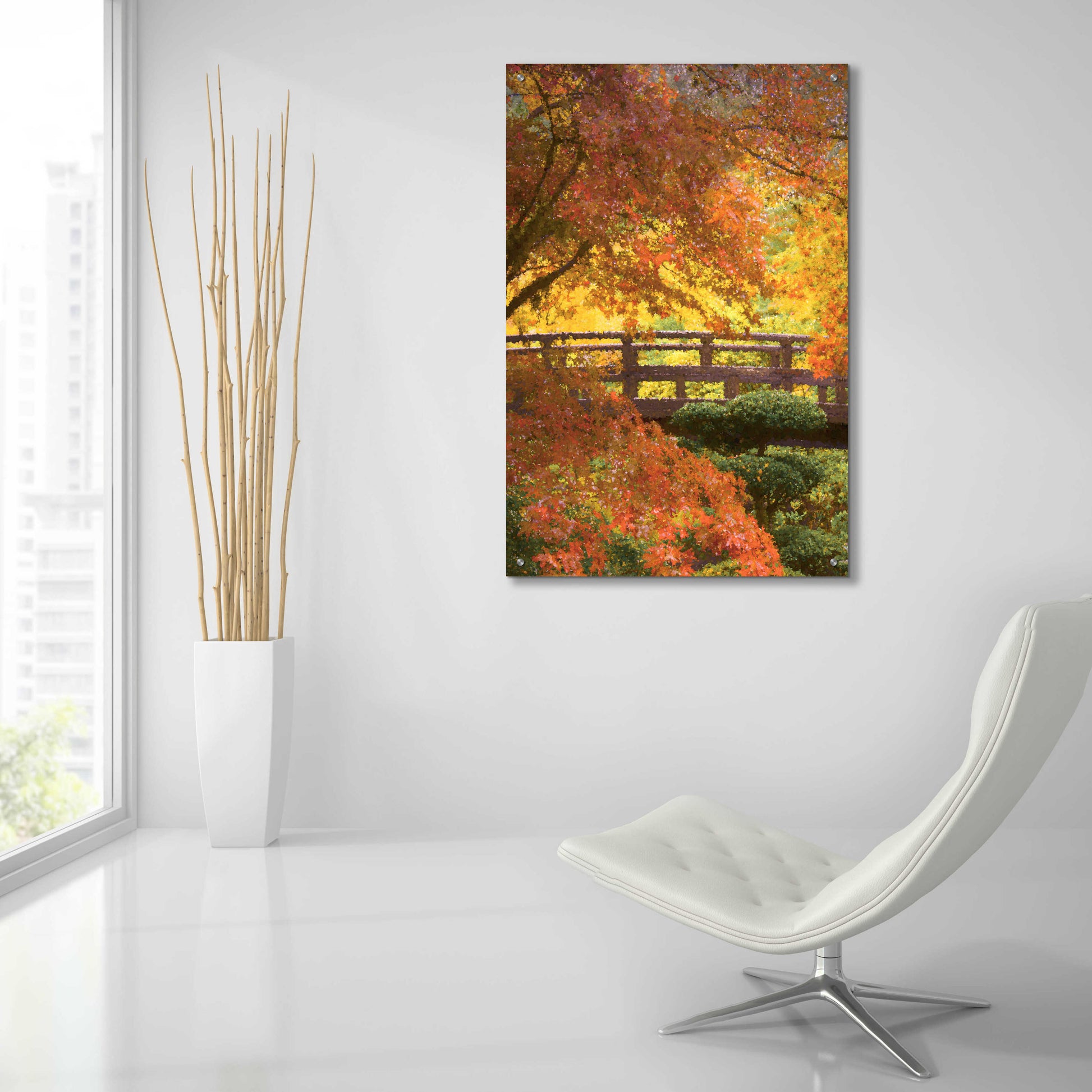 Epic Art  'Garden Bridge'  by Don Schwartz, Acrylic Glass Wall Art,24x36