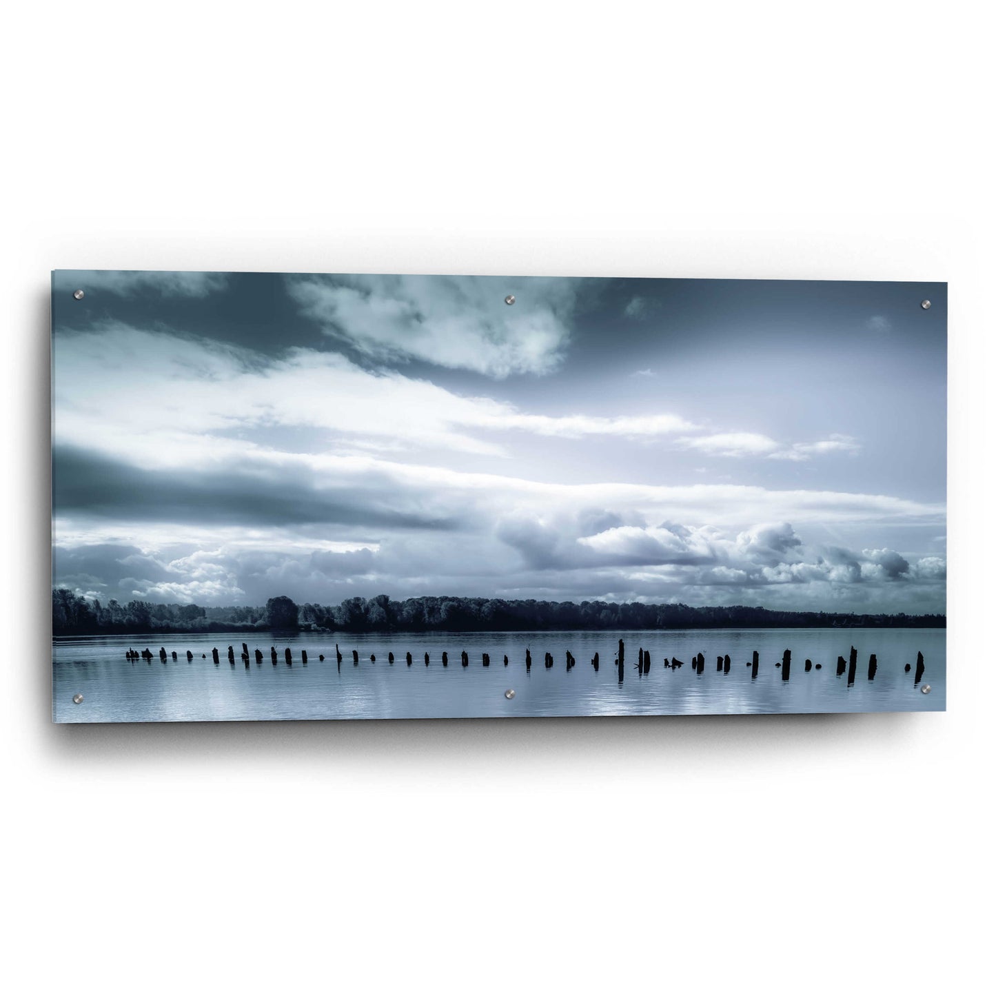 Epic Art  'Peaceful Morning On The River'  by Don Schwartz, Acrylic Glass Wall Art,48x24