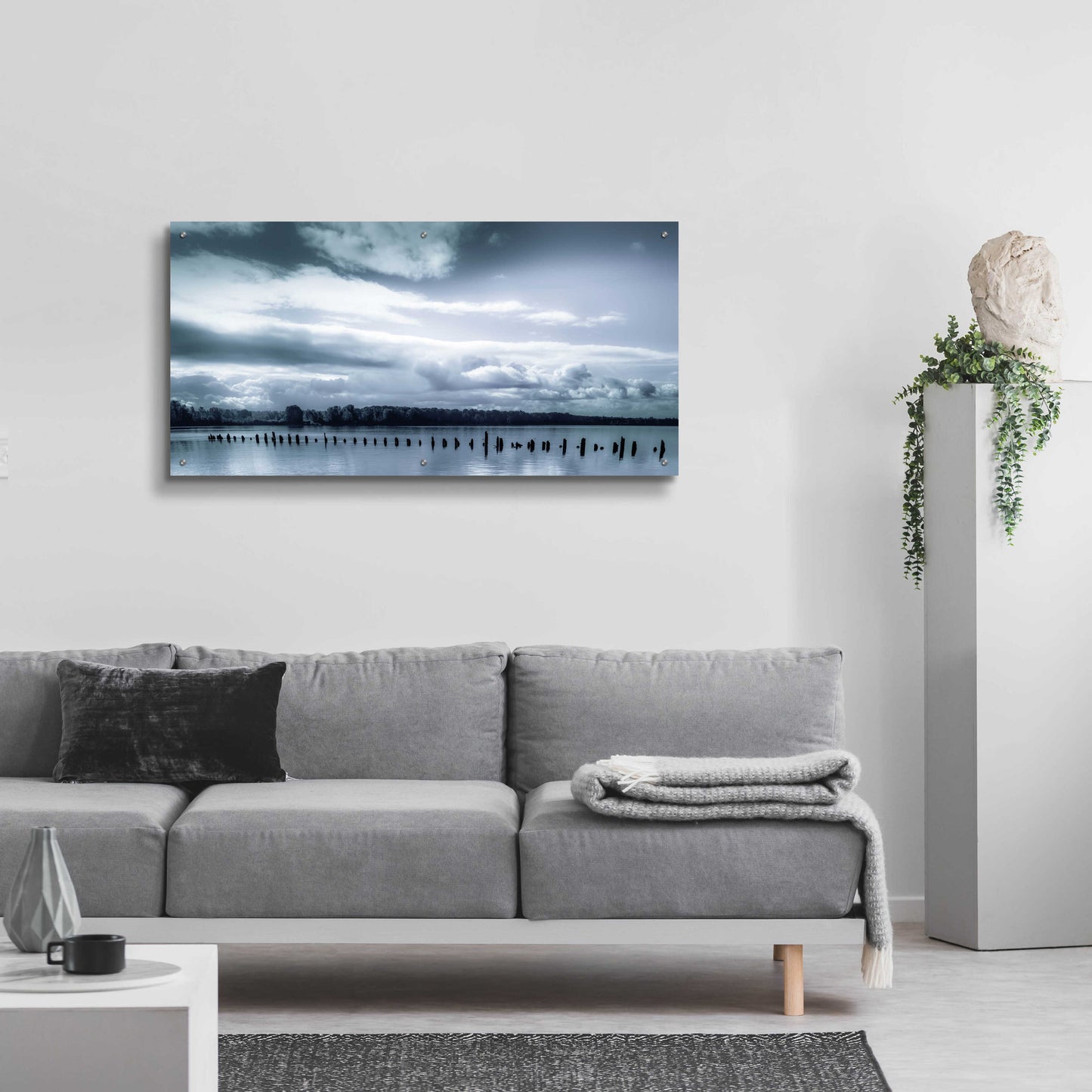 Epic Art  'Peaceful Morning On The River'  by Don Schwartz, Acrylic Glass Wall Art,48x24