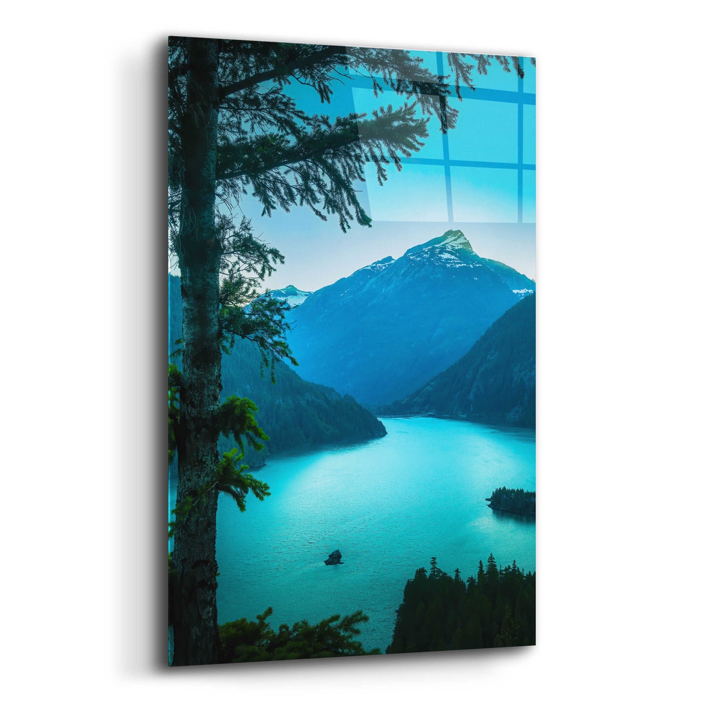 Epic Art  'Above The Lake'  by Don Schwartz, Acrylic Glass Wall Art,12x16