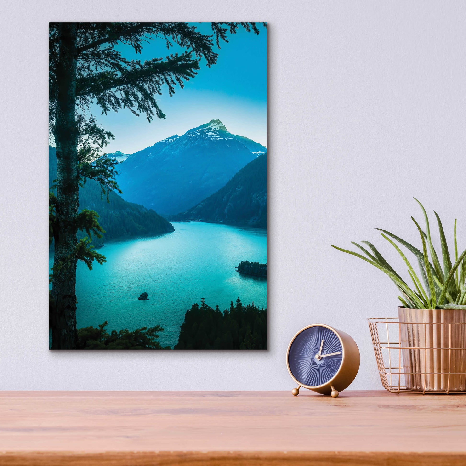 Epic Art  'Above The Lake'  by Don Schwartz, Acrylic Glass Wall Art,12x16