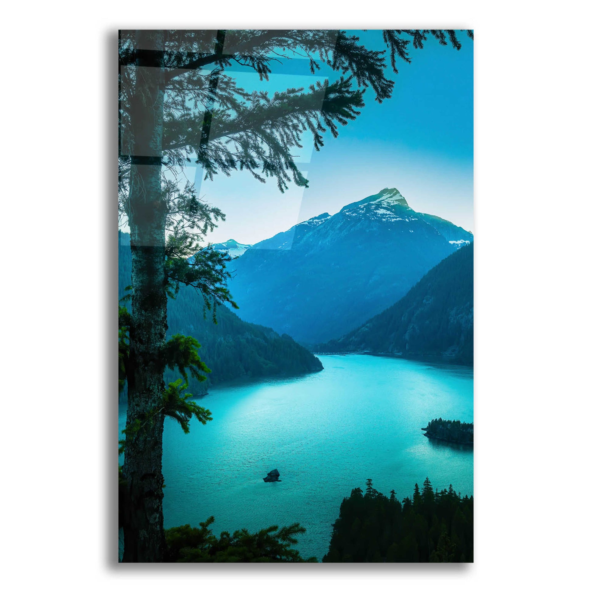 Epic Art  'Above The Lake'  by Don Schwartz, Acrylic Glass Wall Art,12x16