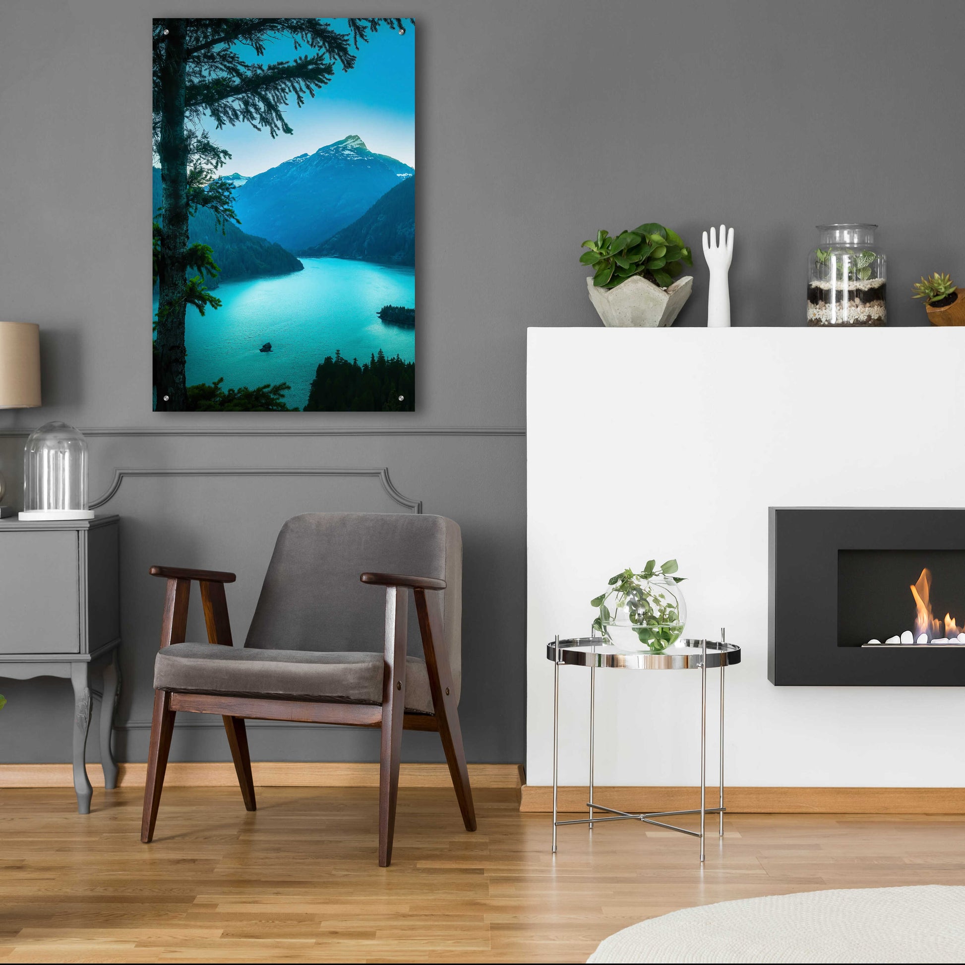 Epic Art  'Above The Lake'  by Don Schwartz, Acrylic Glass Wall Art,24x36