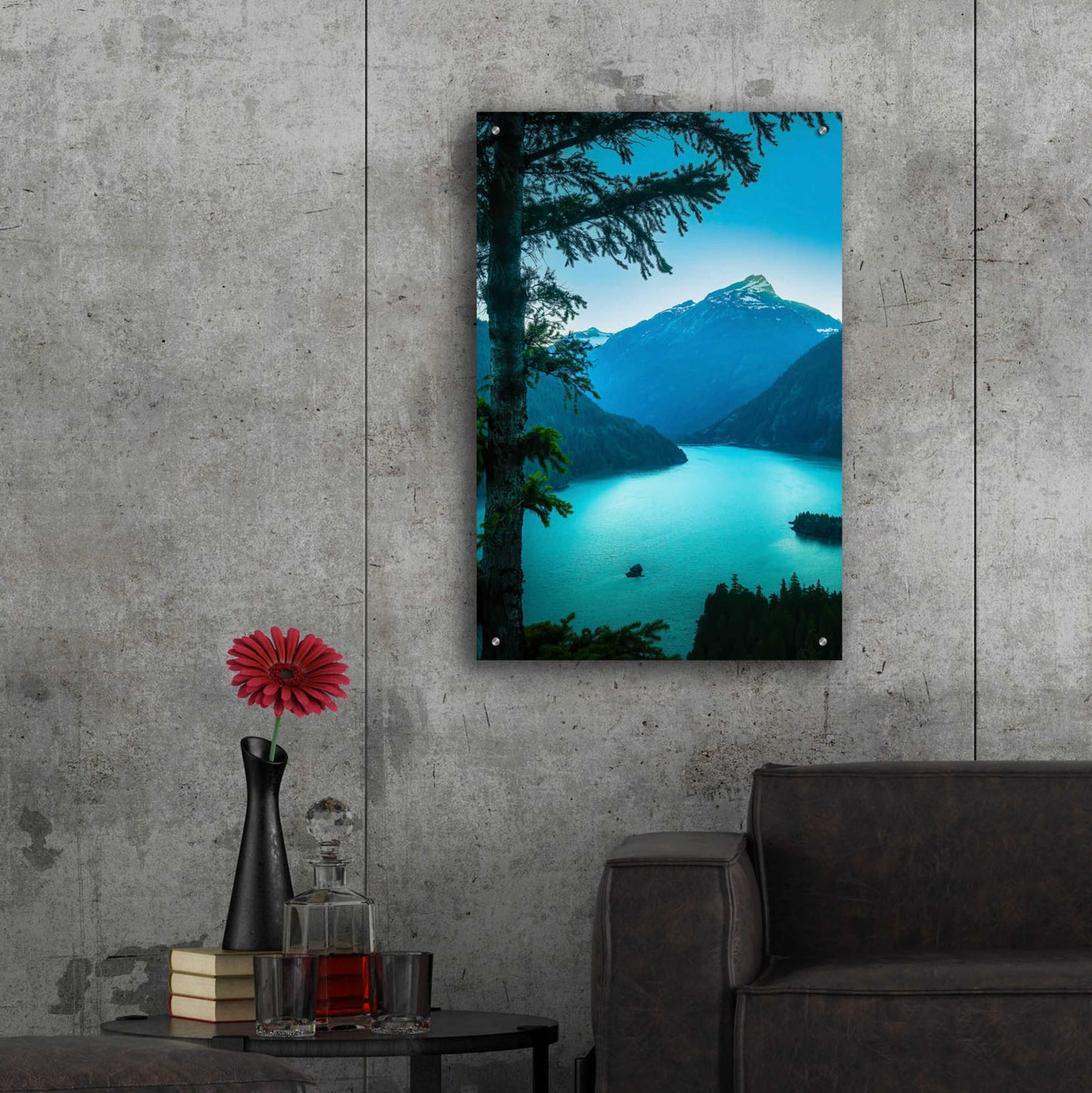 Epic Art  'Above The Lake'  by Don Schwartz, Acrylic Glass Wall Art,24x36