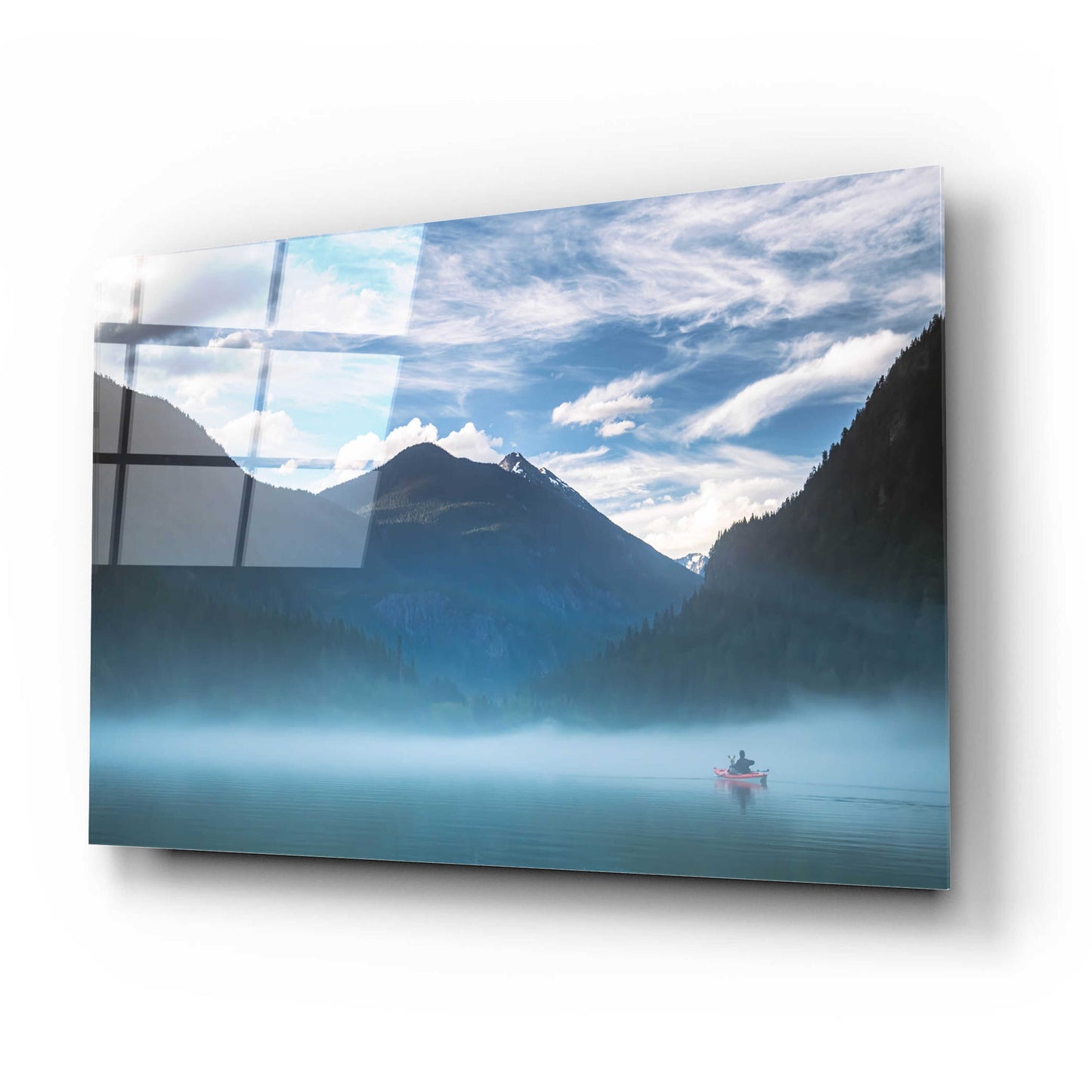 Epic Art  'Paddling Into The Mist'  by Don Schwartz, Acrylic Glass Wall Art,24x16