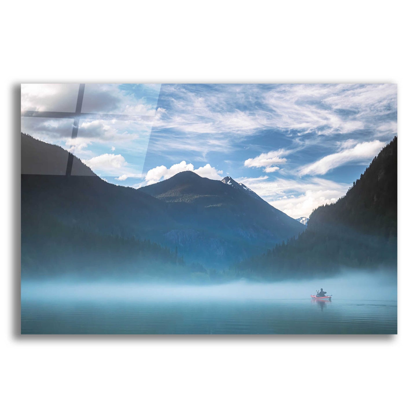 Epic Art  'Paddling Into The Mist'  by Don Schwartz, Acrylic Glass Wall Art,24x16