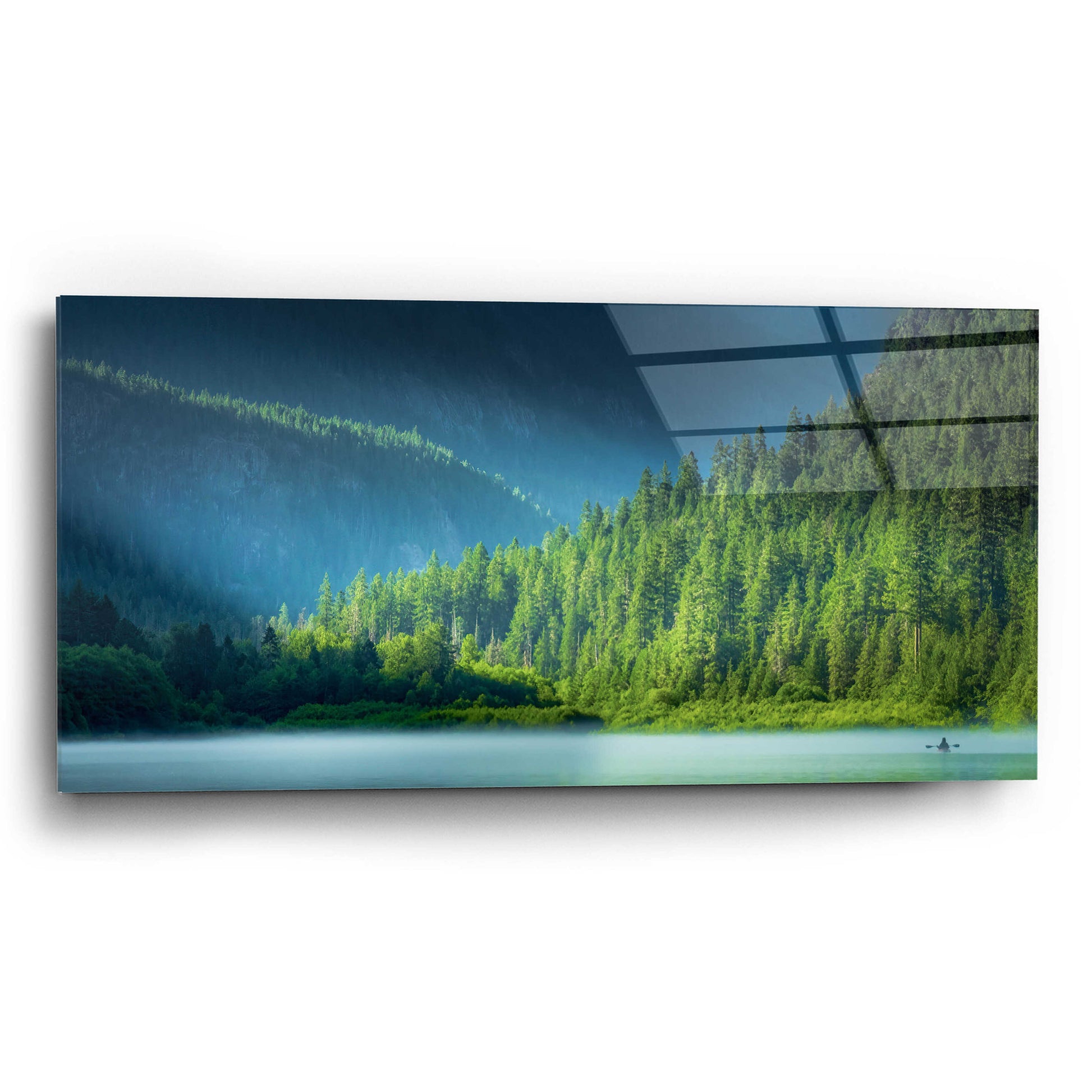 Epic Art  'Serene Paddle'  by Don Schwartz, Acrylic Glass Wall Art,24x12