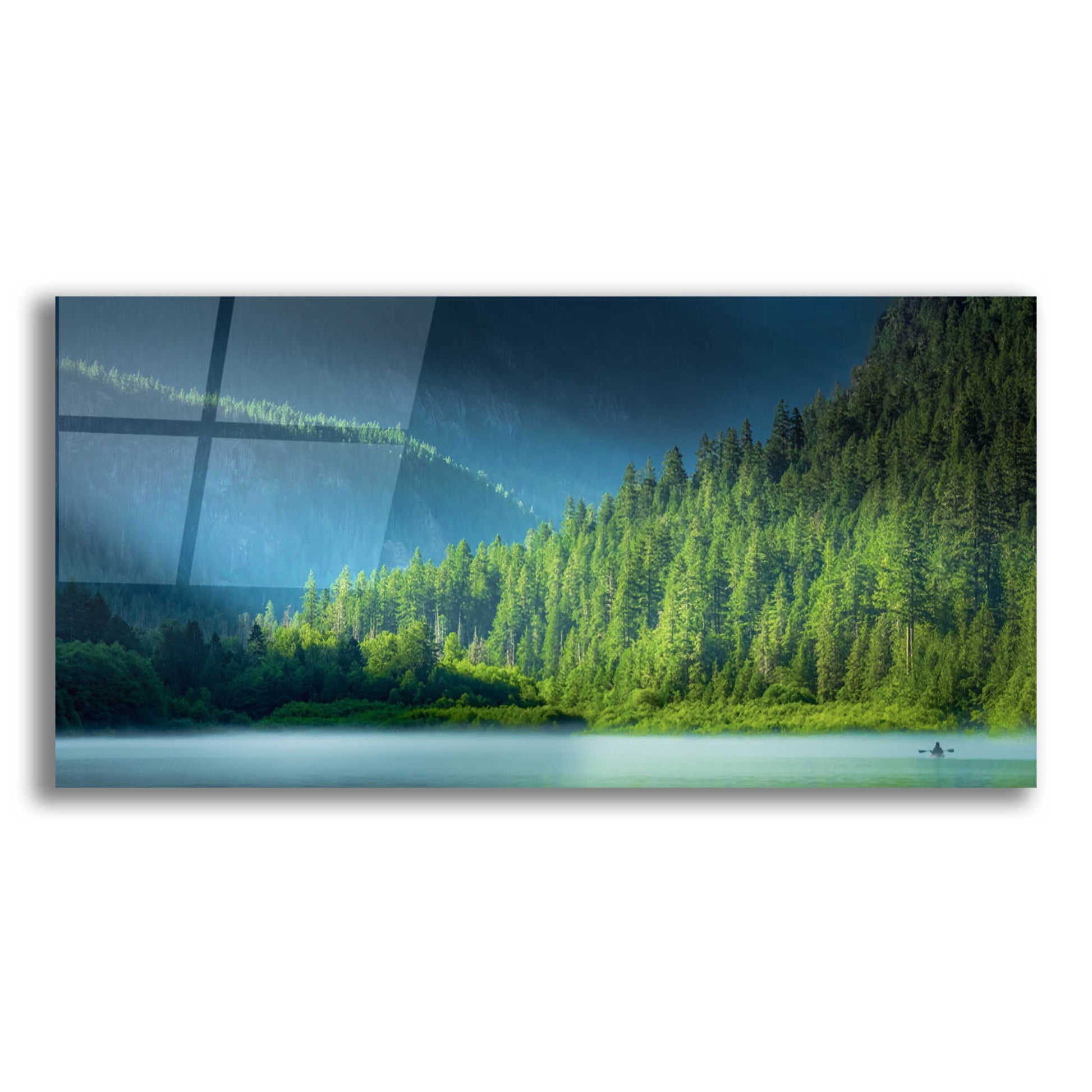 Epic Art  'Serene Paddle'  by Don Schwartz, Acrylic Glass Wall Art,24x12