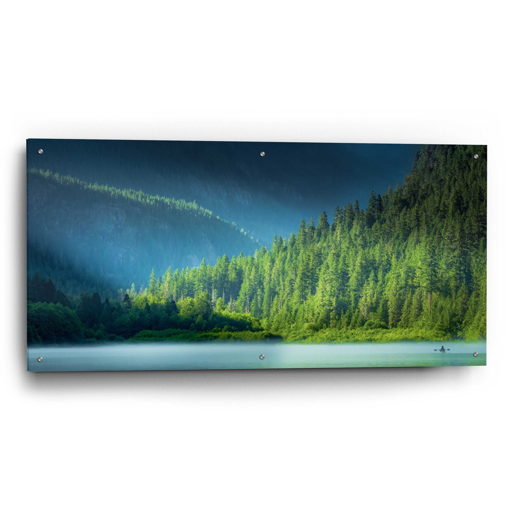 Epic Art  'Serene Paddle'  by Don Schwartz, Acrylic Glass Wall Art,48x24