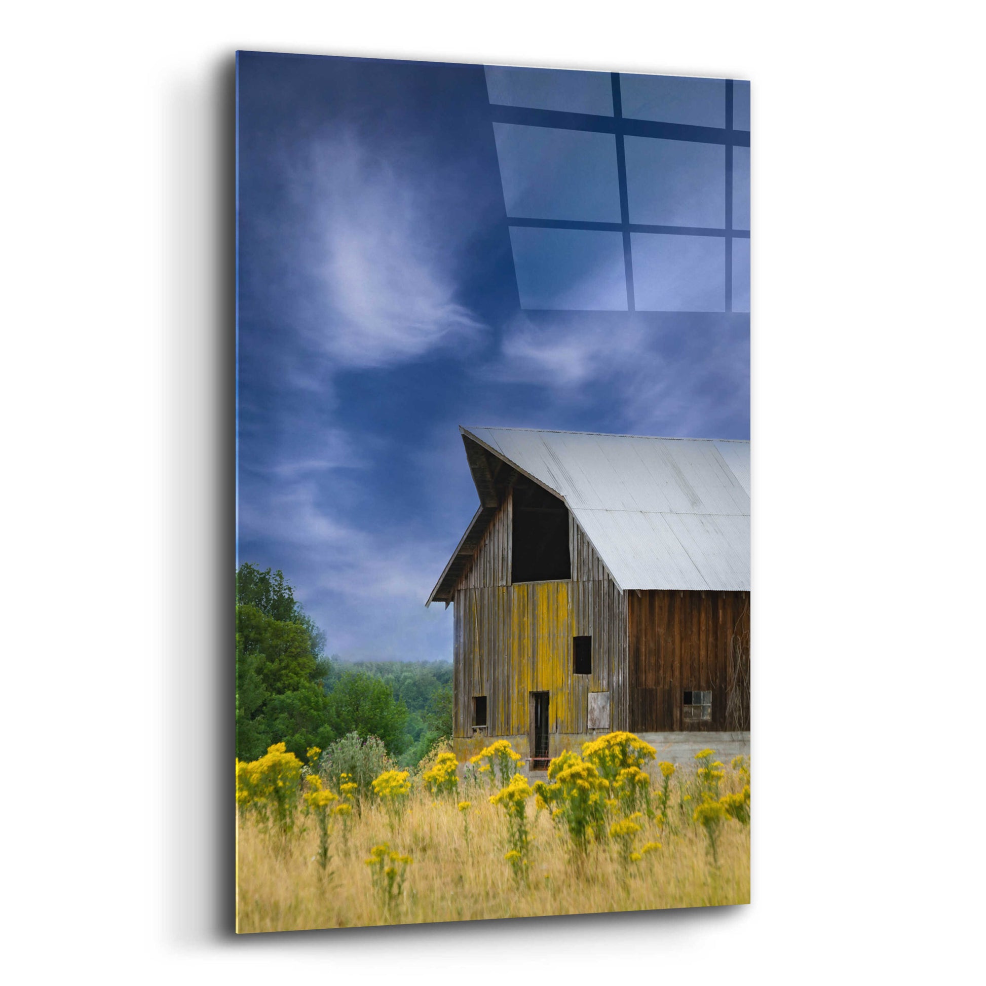 Epic Art  'Old Barn In A Summer Field'  by Don Schwartz, Acrylic Glass Wall Art,12x16