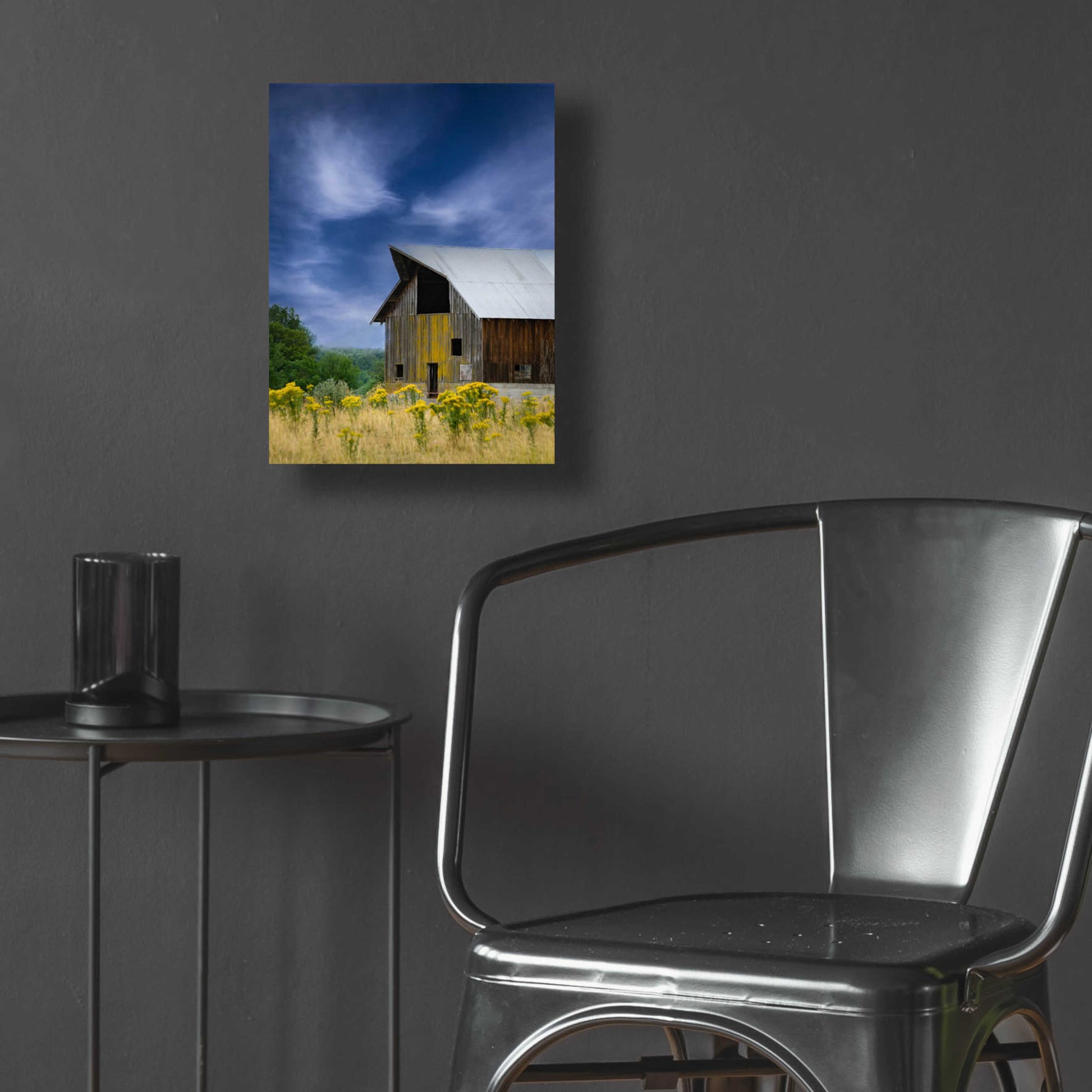 Epic Art  'Old Barn In A Summer Field'  by Don Schwartz, Acrylic Glass Wall Art,12x16