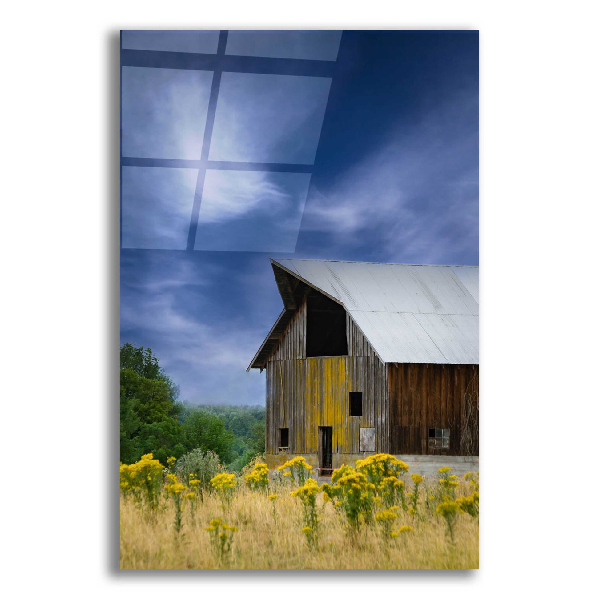 Epic Art  'Old Barn In A Summer Field'  by Don Schwartz, Acrylic Glass Wall Art,12x16