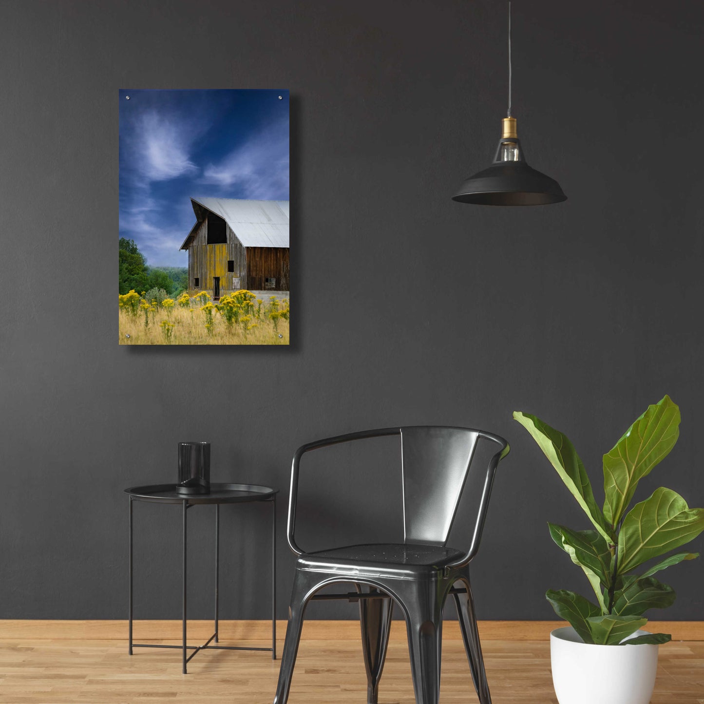 Epic Art  'Old Barn In A Summer Field'  by Don Schwartz, Acrylic Glass Wall Art,24x36