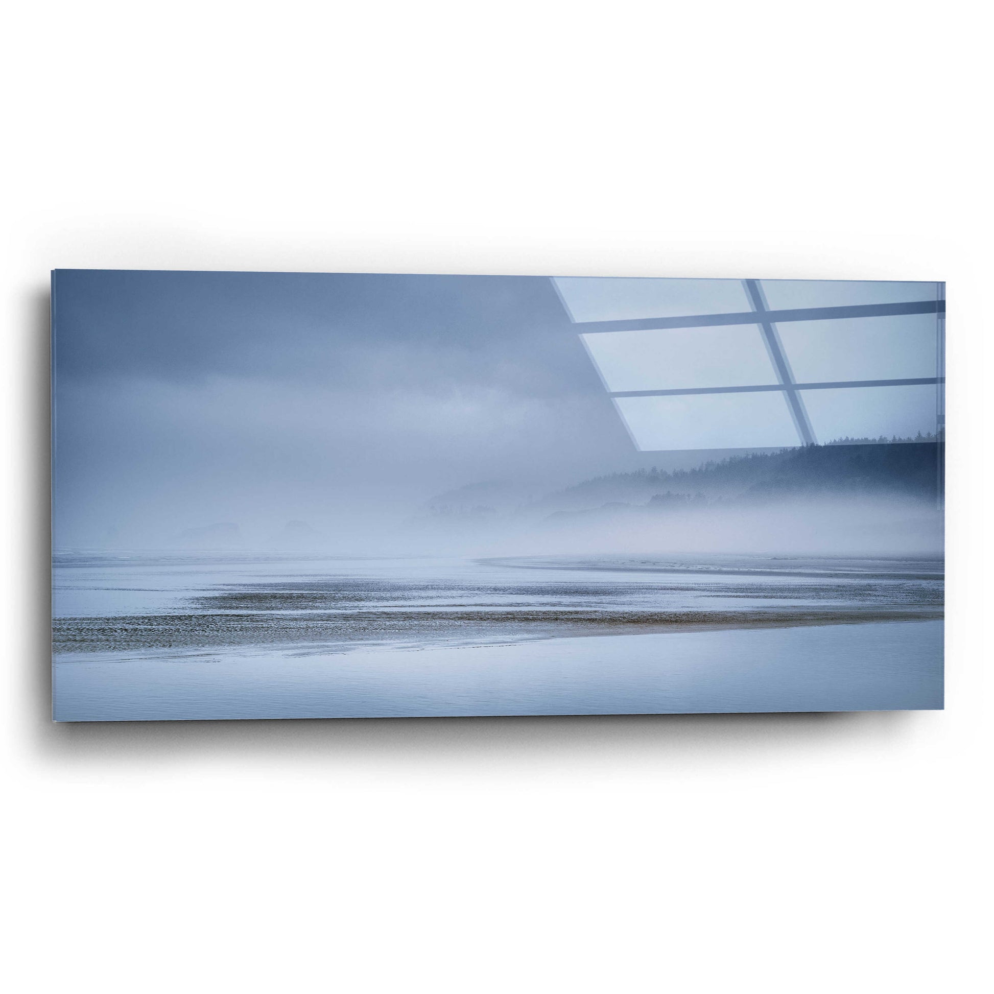 Epic Art  'Fog At Low Tide'  by Don Schwartz, Acrylic Glass Wall Art,24x12