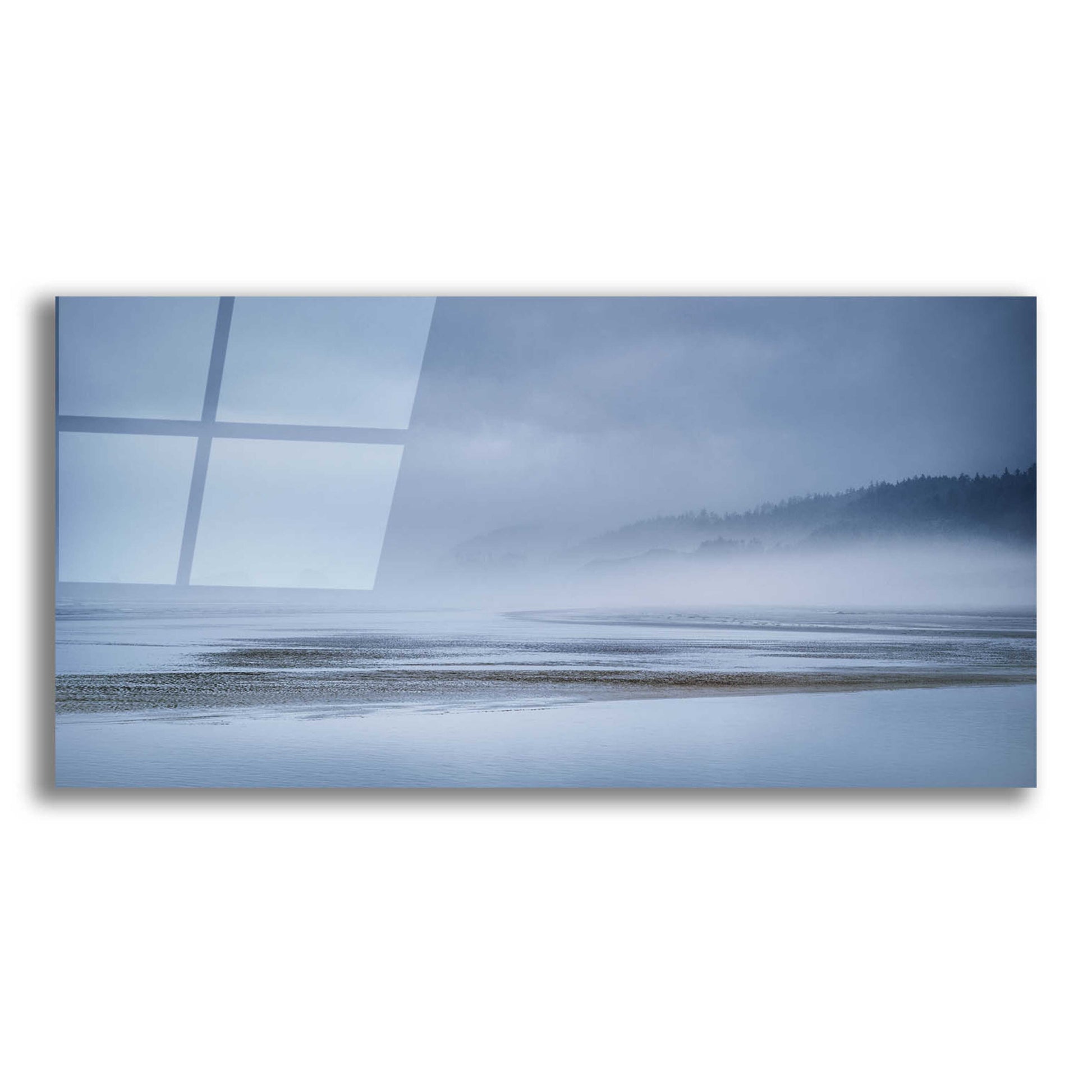 Epic Art  'Fog At Low Tide'  by Don Schwartz, Acrylic Glass Wall Art,24x12