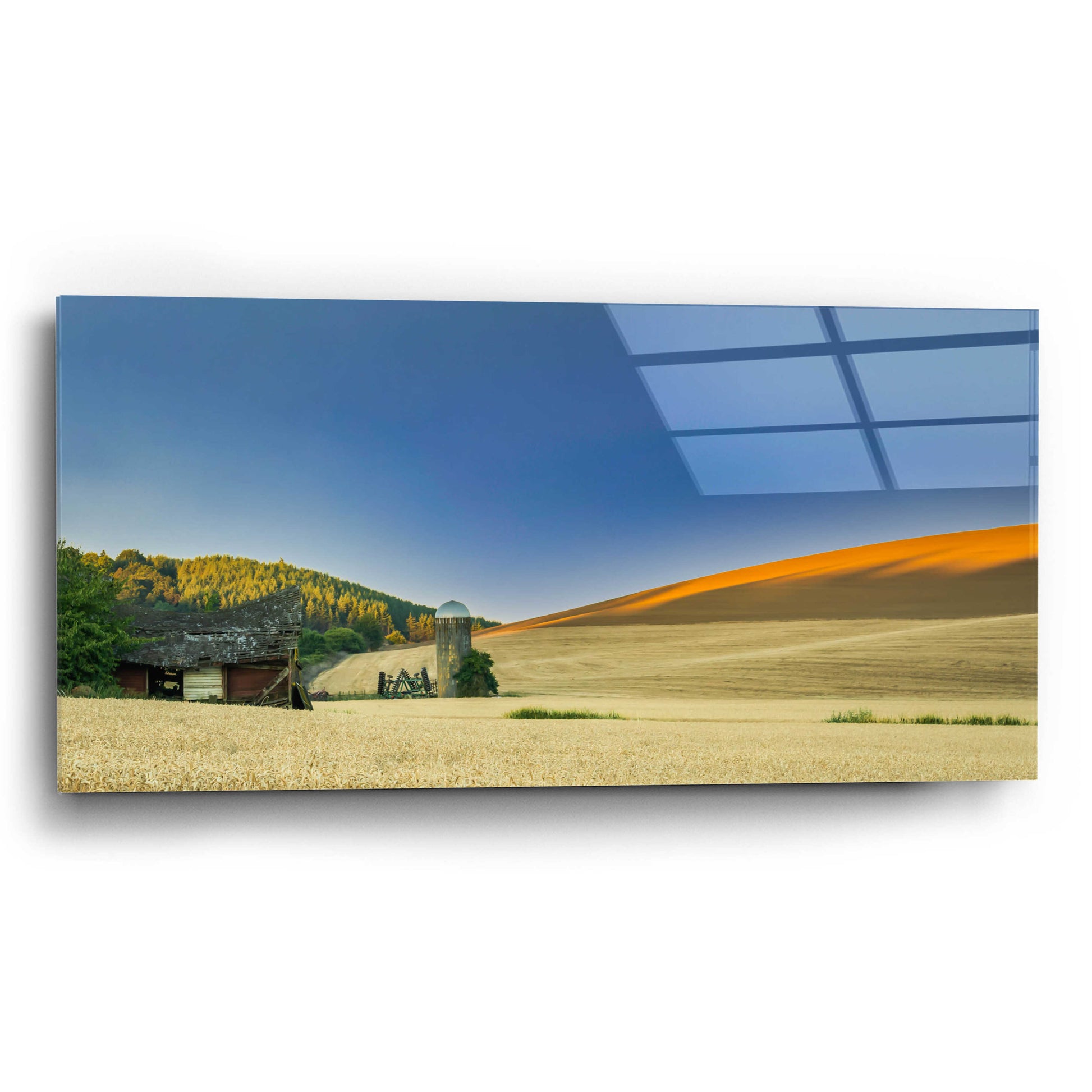 Epic Art  'Old Barn And Silo'  by Don Schwartz, Acrylic Glass Wall Art,24x12