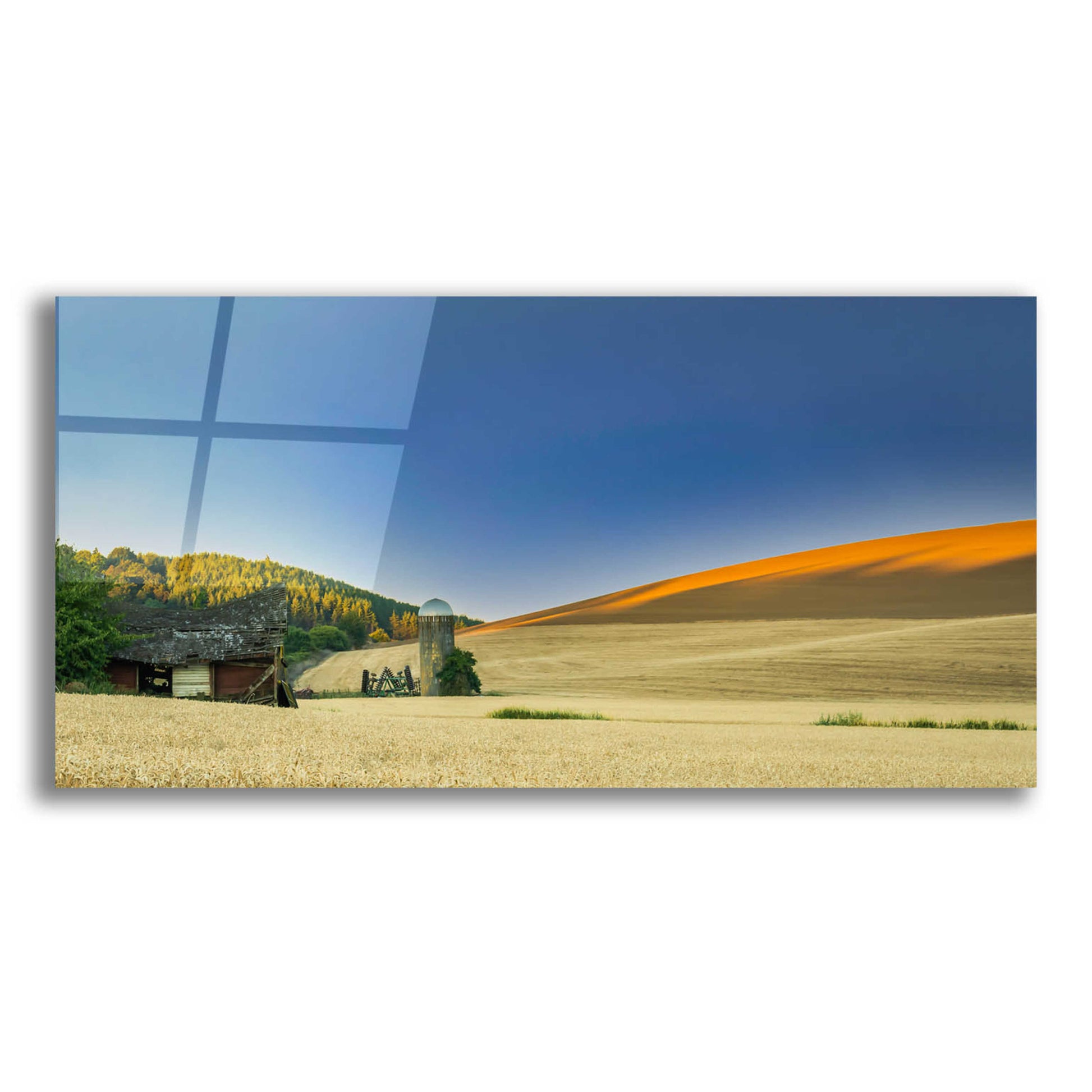 Epic Art  'Old Barn And Silo'  by Don Schwartz, Acrylic Glass Wall Art,24x12